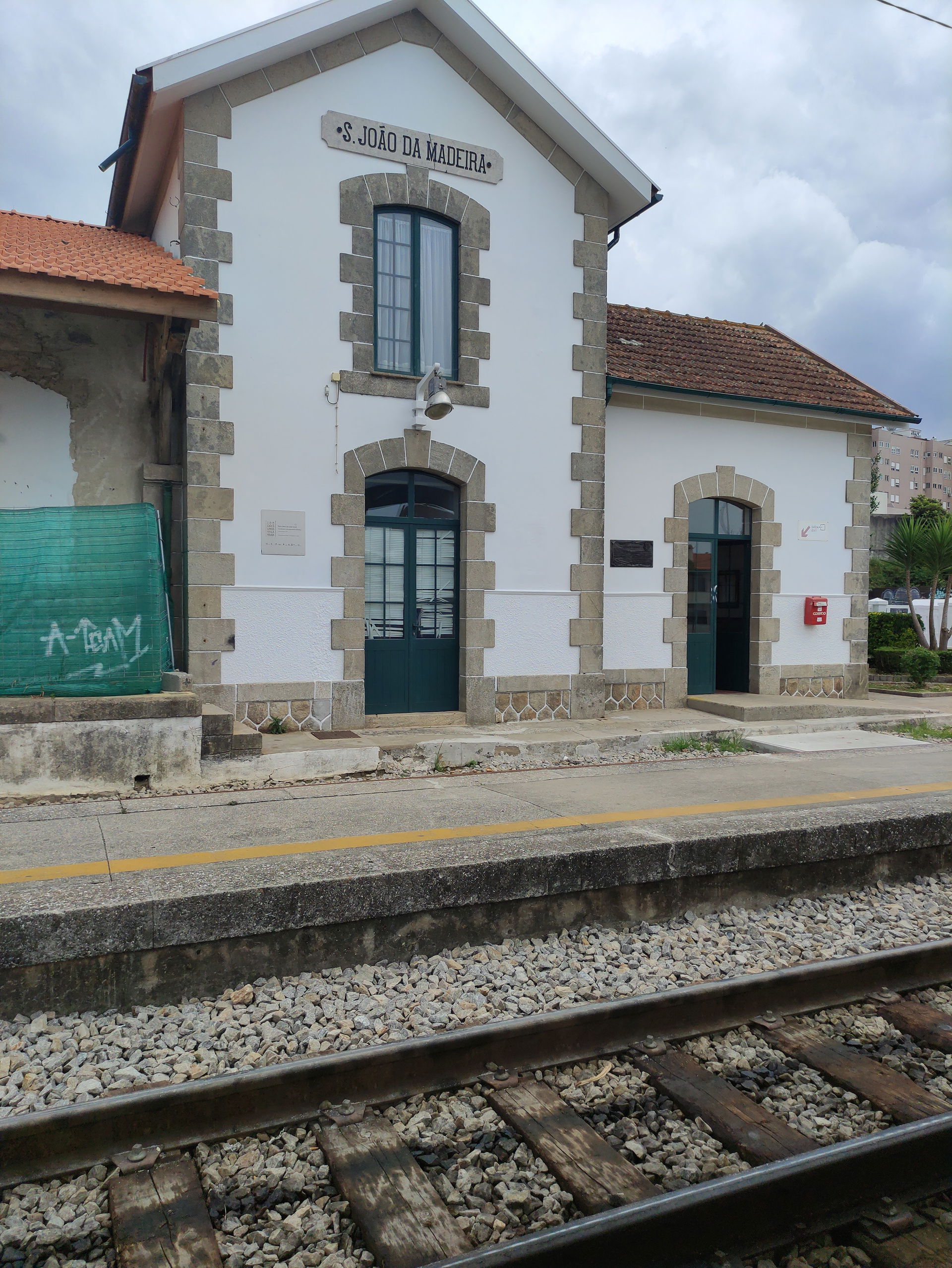 São João da Madeira train station, located in the Vouga Line, i…