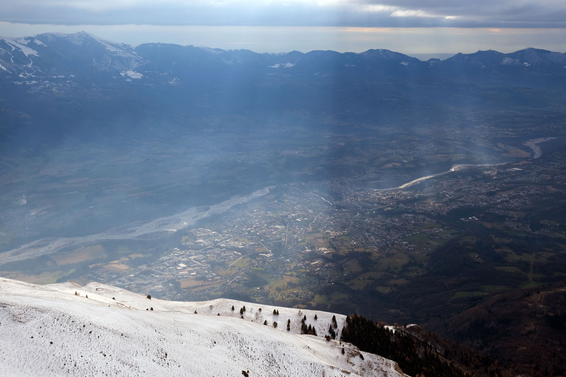 Belluno seen from Monte Serva.