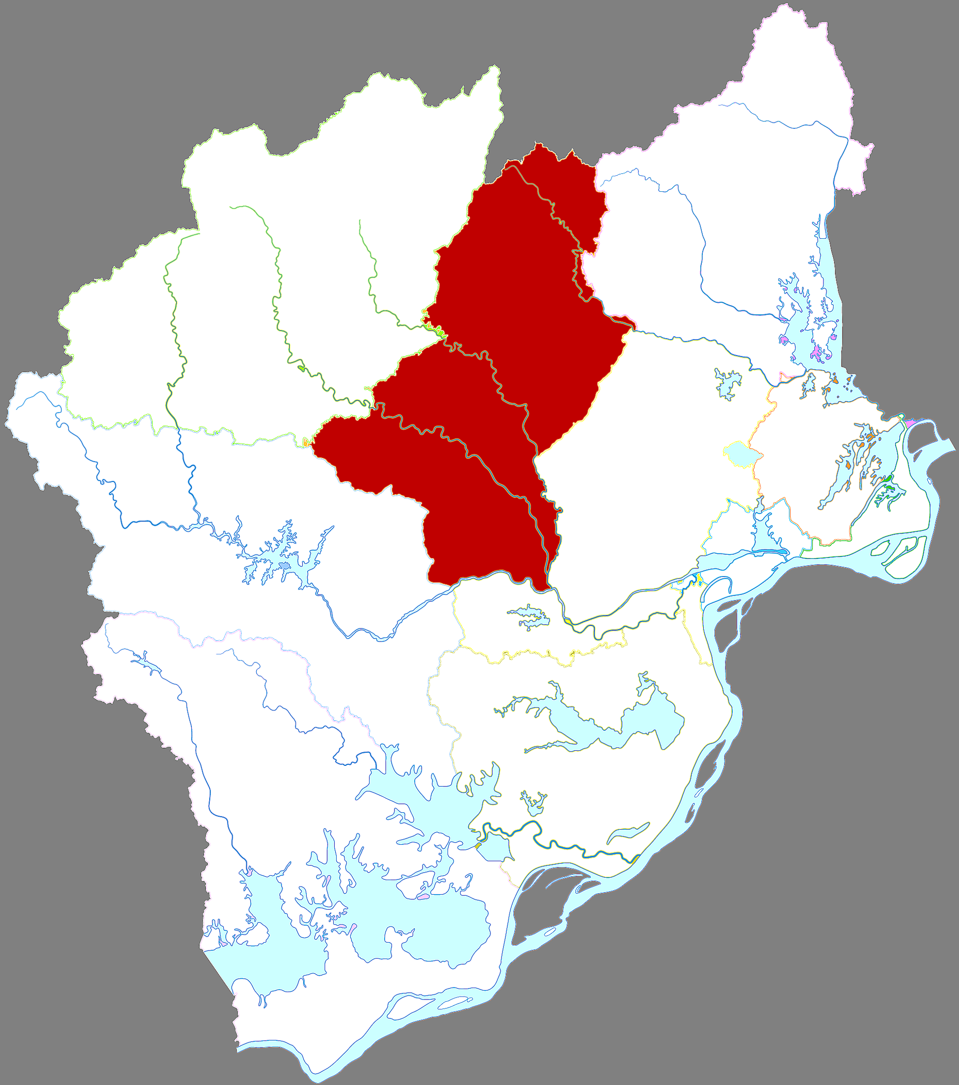 Location of Qianshan county in Anqing city, China