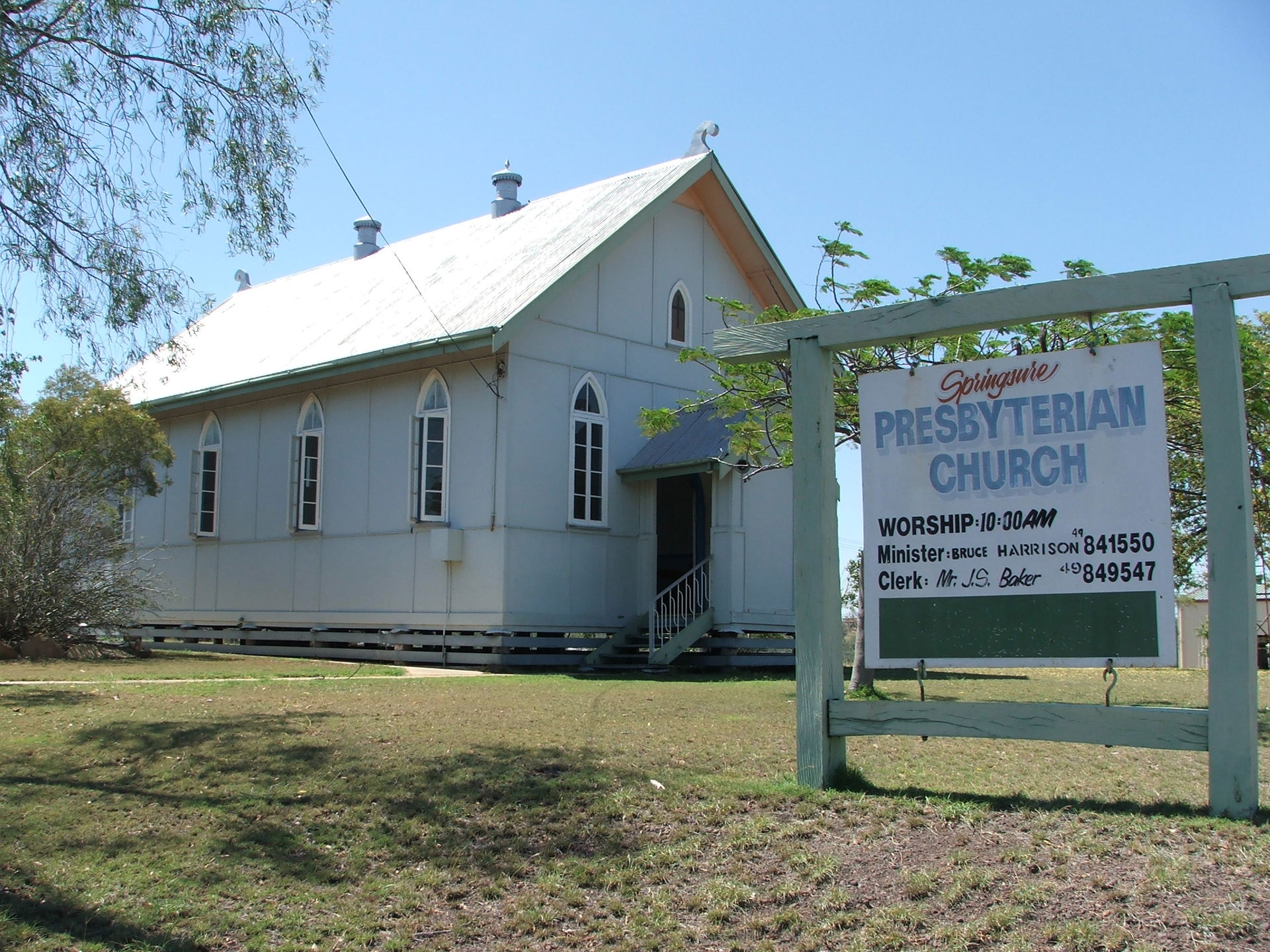 Presbyterian Church at Springsure, Queensland.