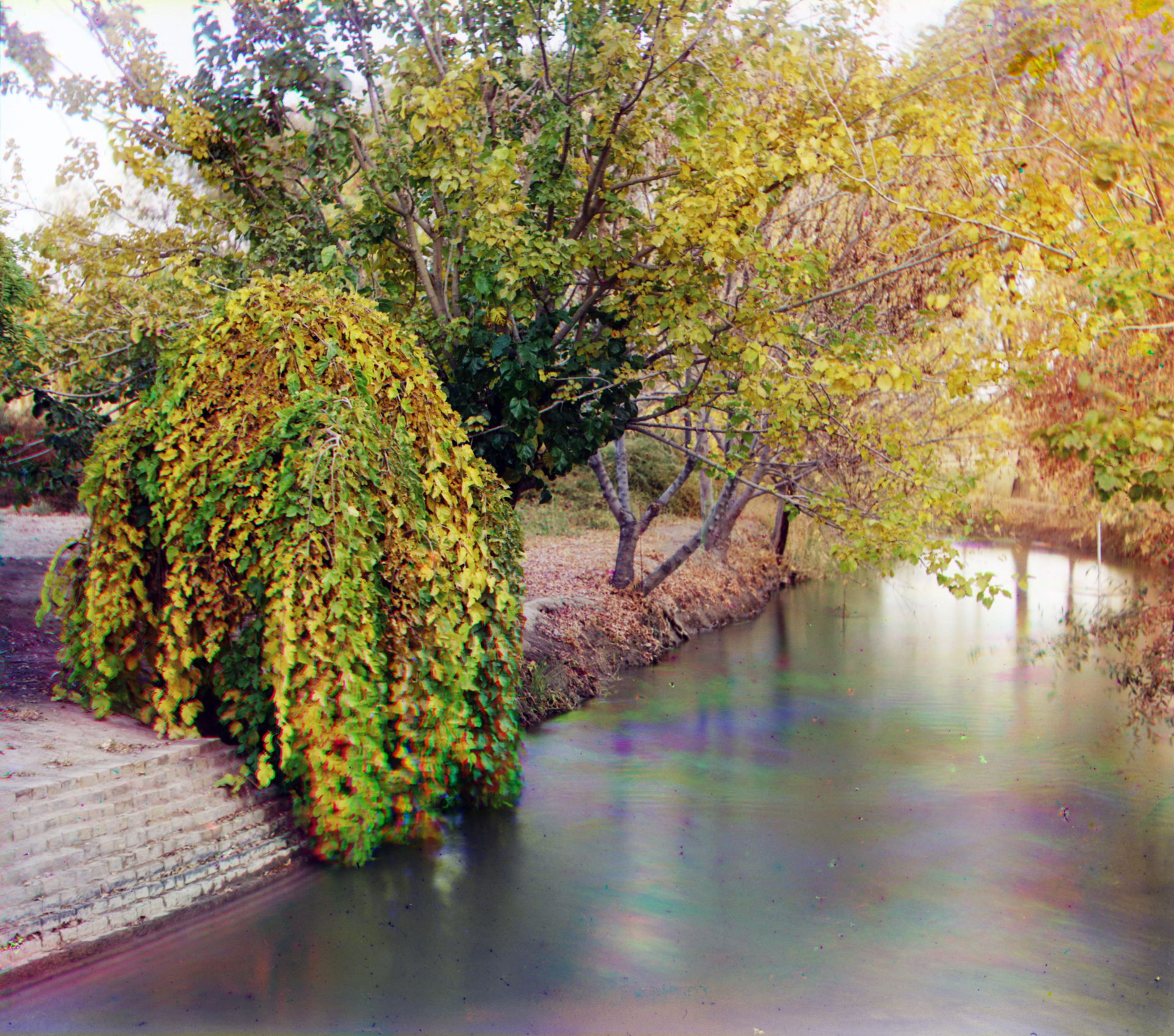 Irrigation canal (aryk) in the Murgab Estate, near Baýramaly, T…