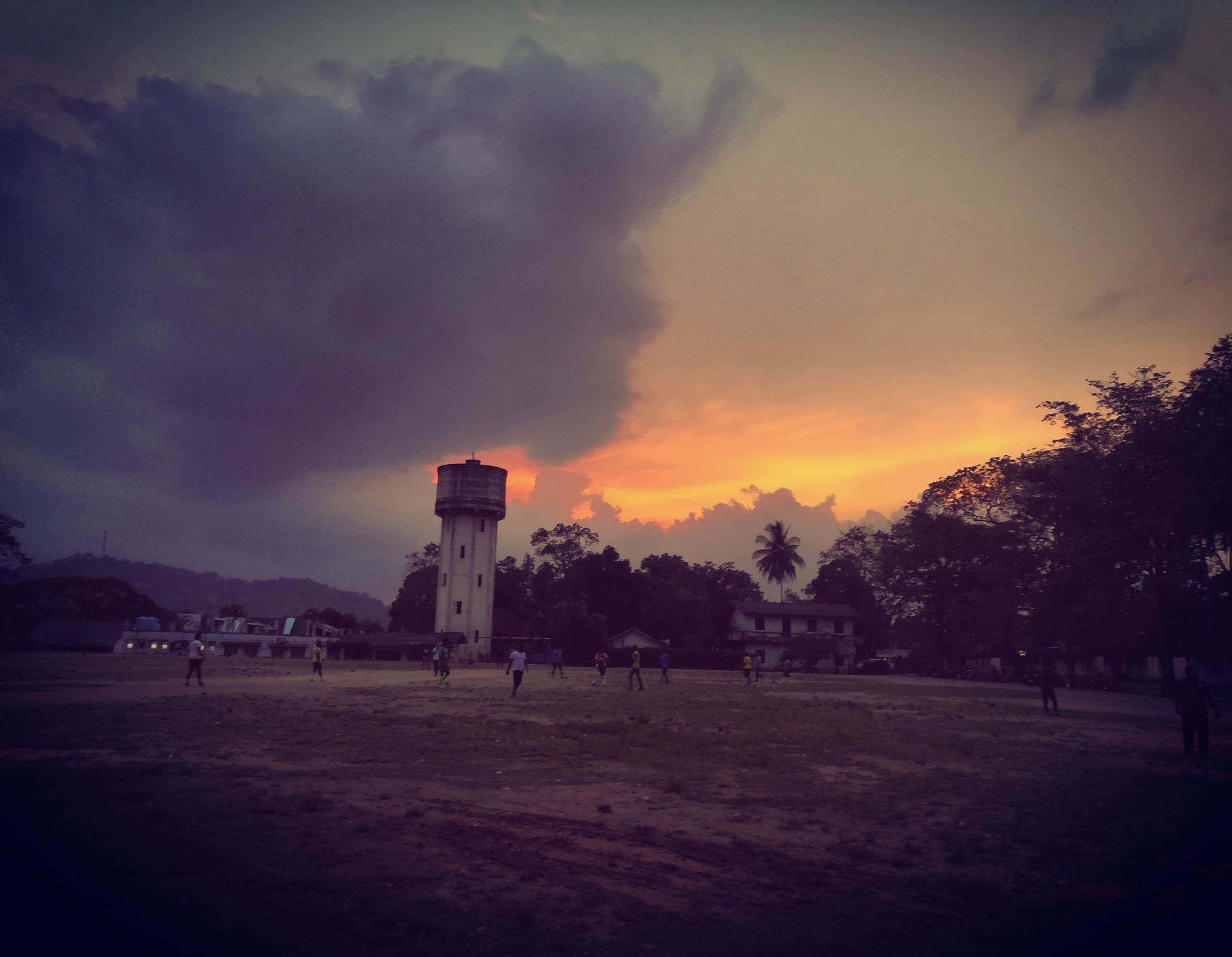Evening view in monaragala playground