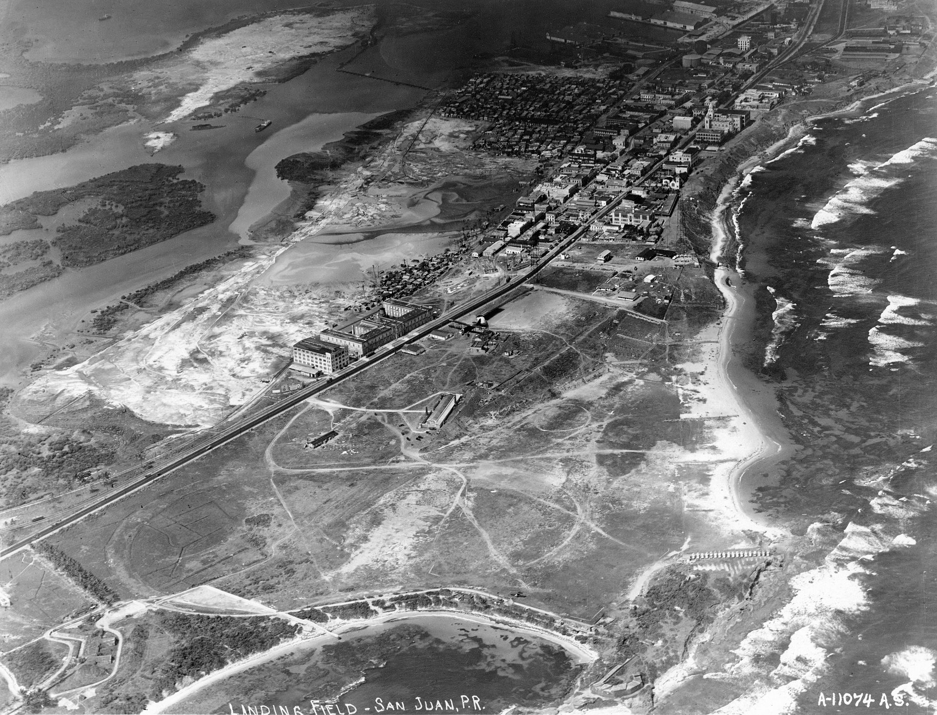 Aerial view of Puerta de Tierra, San Juan, Puerto Rico