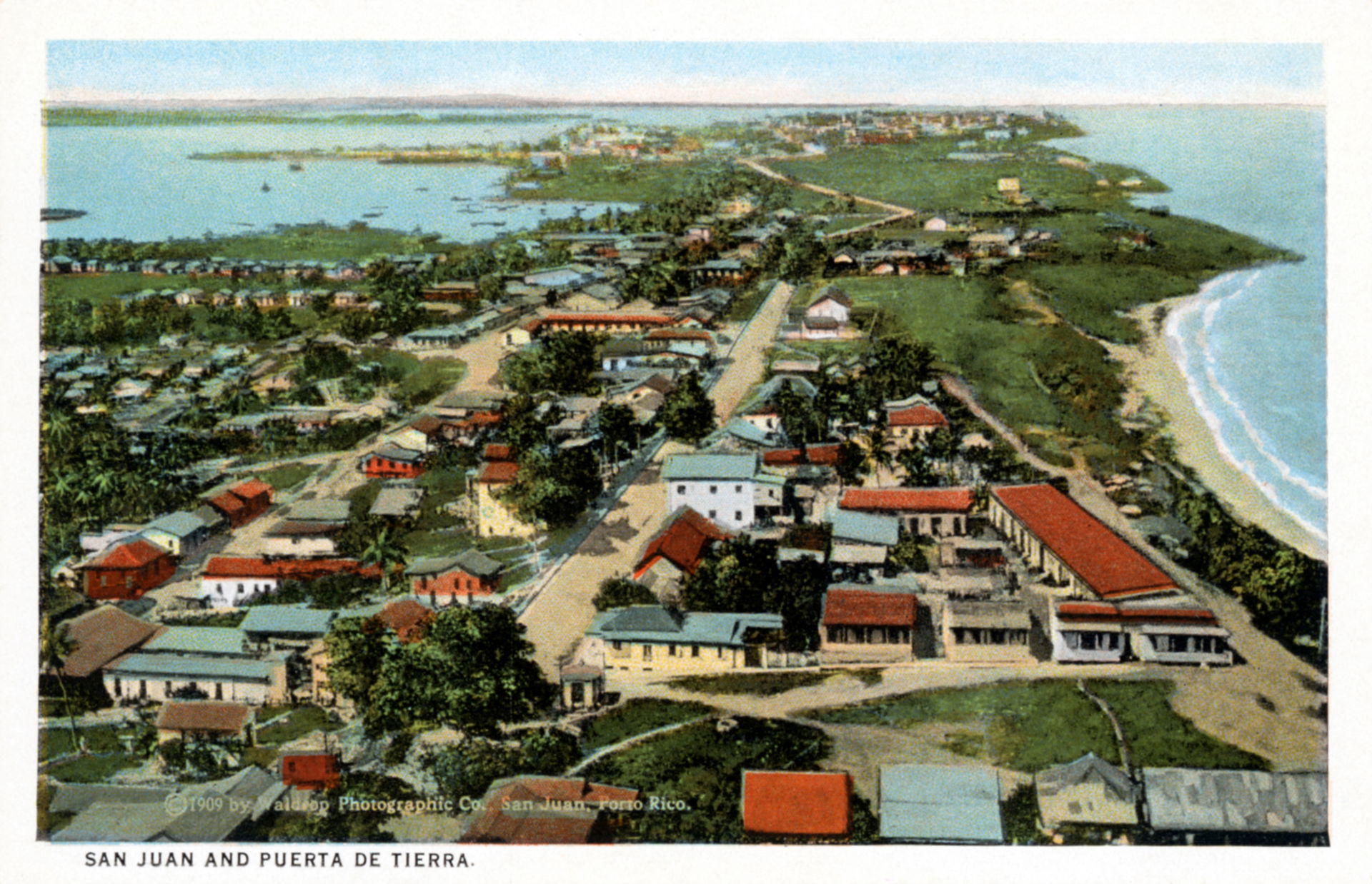 Photomechanical print (postcard) : halftone, tinted
Divided ba…