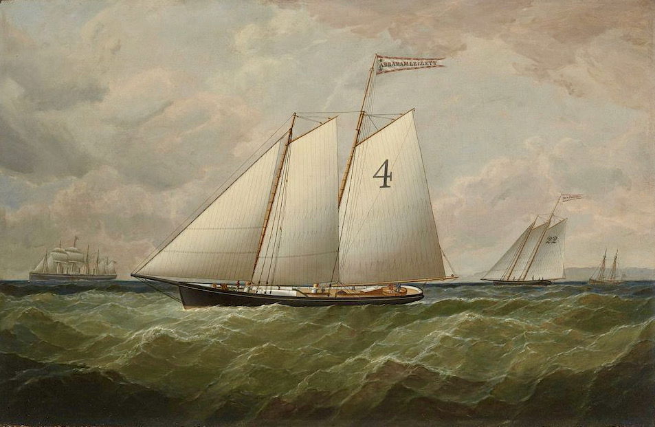Oil Painting of the Pilot Boat Abraham Leggett, No. 4, ca. 1880…
