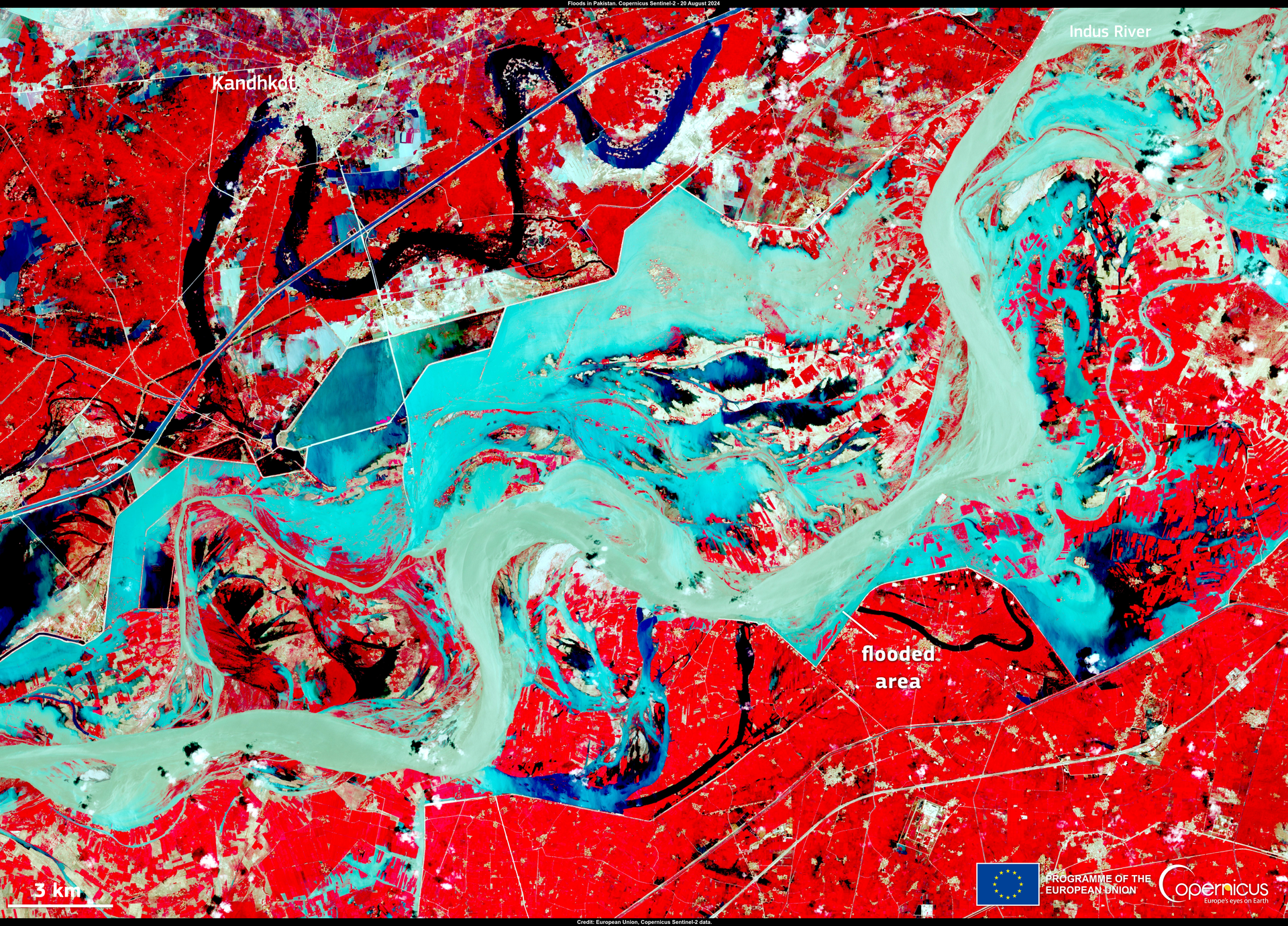 This image, acquired by one of the Copernicus Sentinel-2 satell…