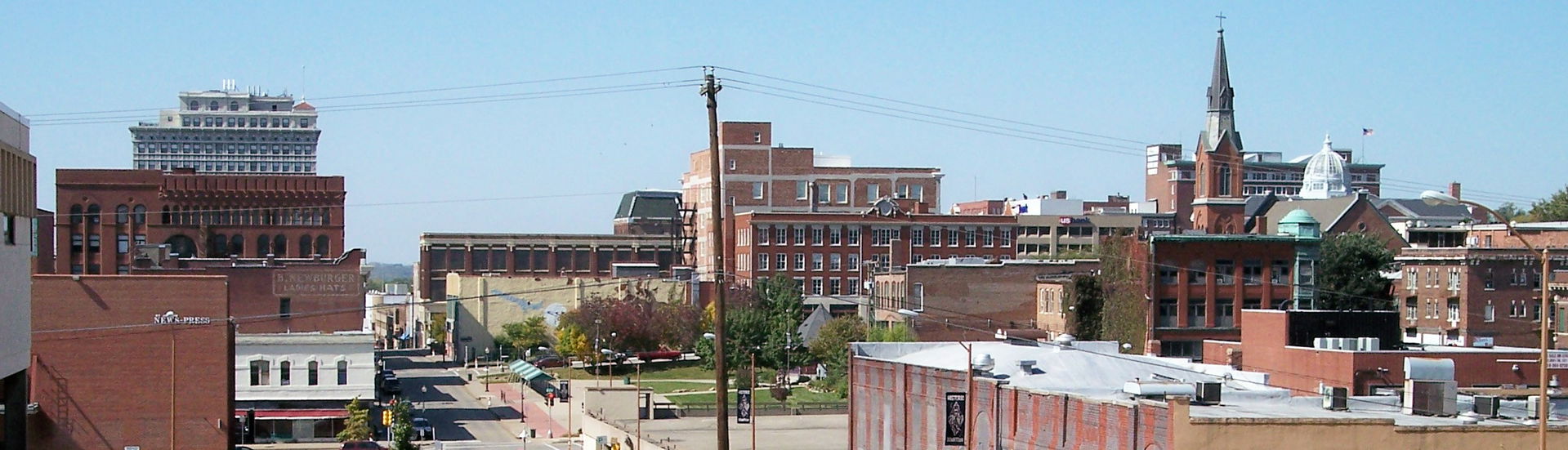Downtown w:Saint Joseph, Missouri as viewed from the east near …