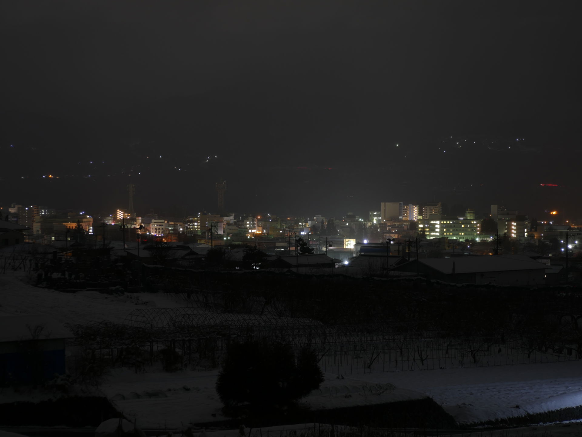 飯田市中心部の夜景