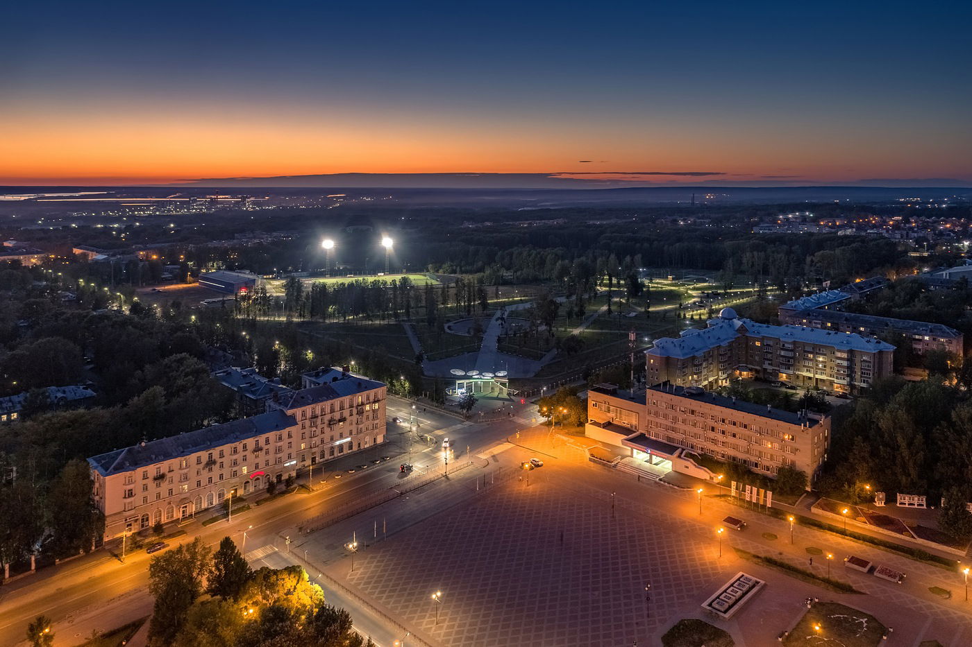 Central Square of Berezniki in 2023