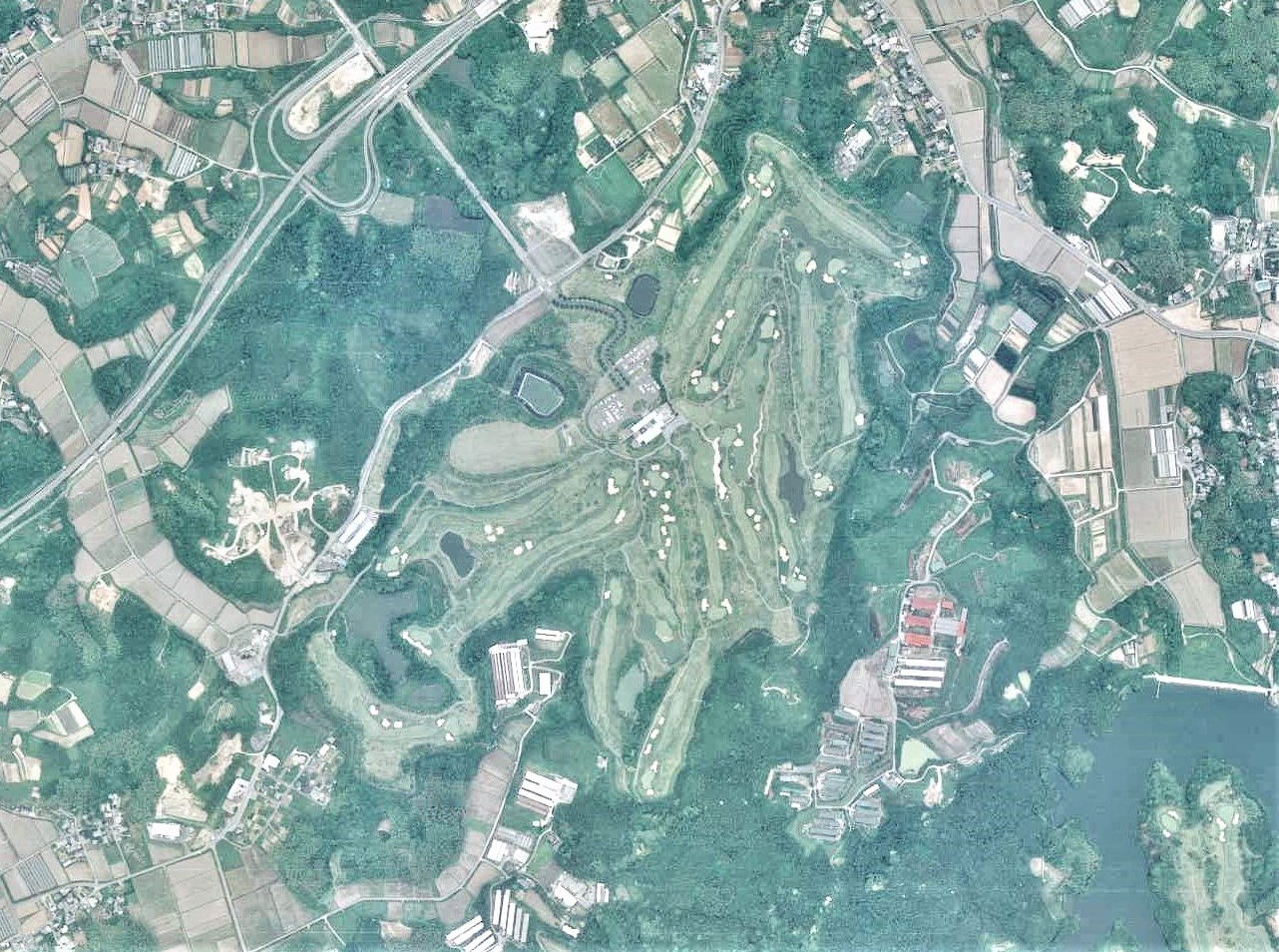 The Queen’s Hill Golf Club, Itoshima Fukuoka Aerial photograph.…