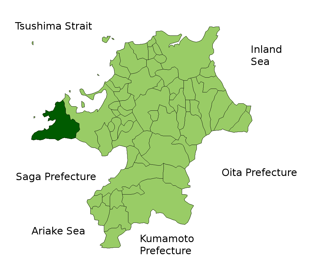 Location Map of Itoshima in Fukuoka Prefecture, Japan