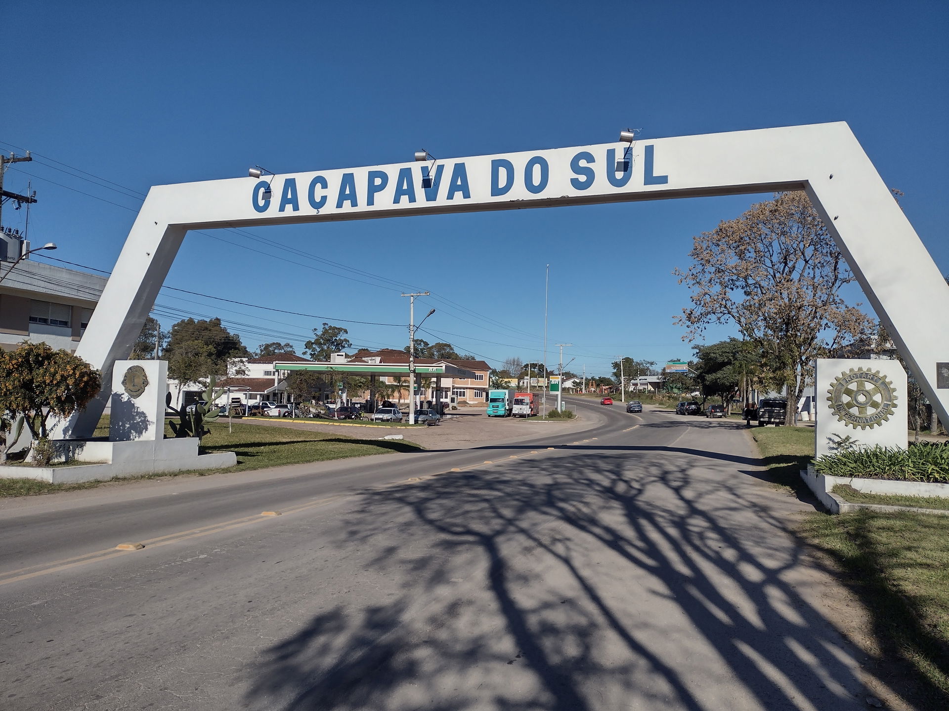 Pórtico de entrada de Caçapava do Sul, Brasil.