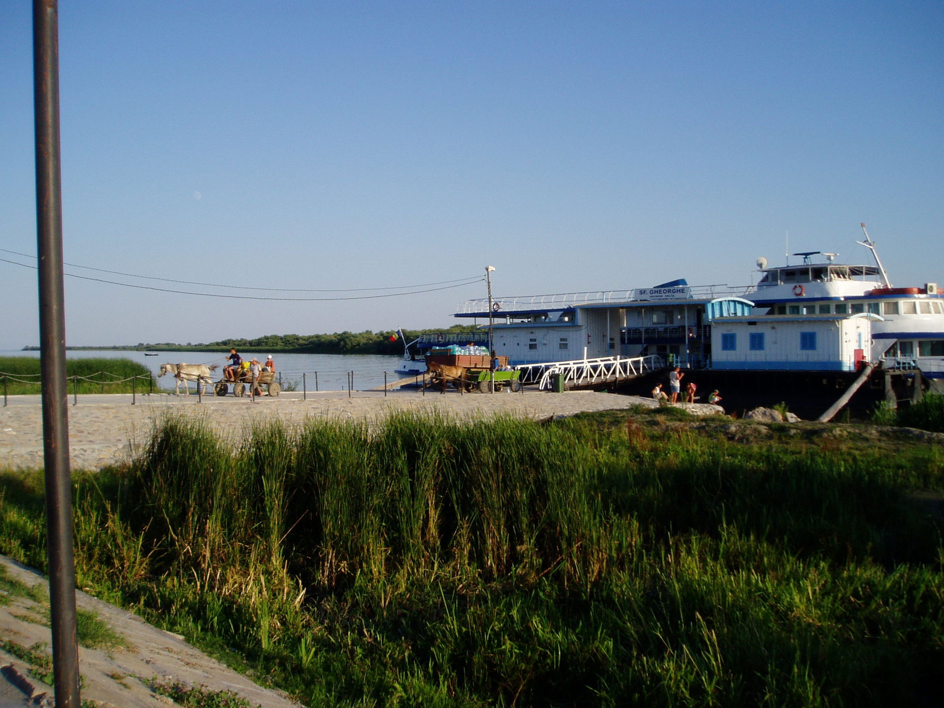 The port of the village Sfântu Gheorghe, Tulcea, Romania