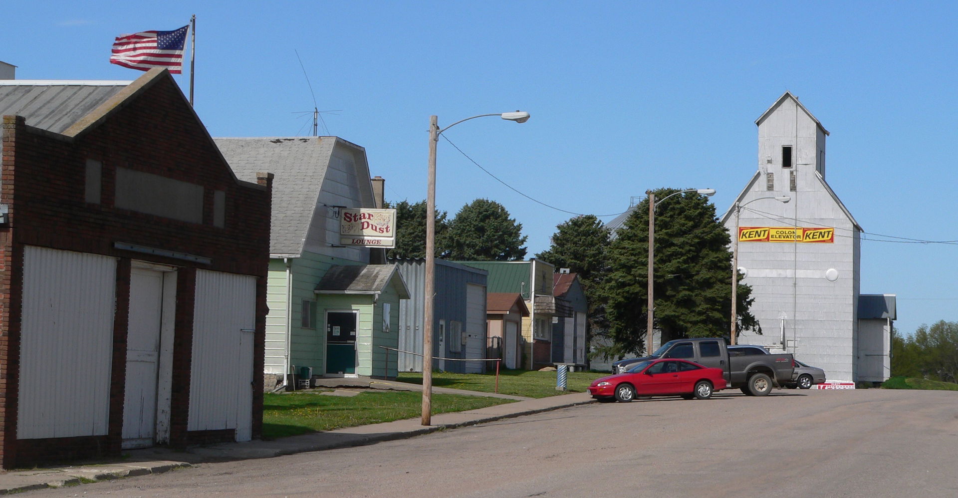 Downtown Colon, Nebraska: south side of Spruce Street.