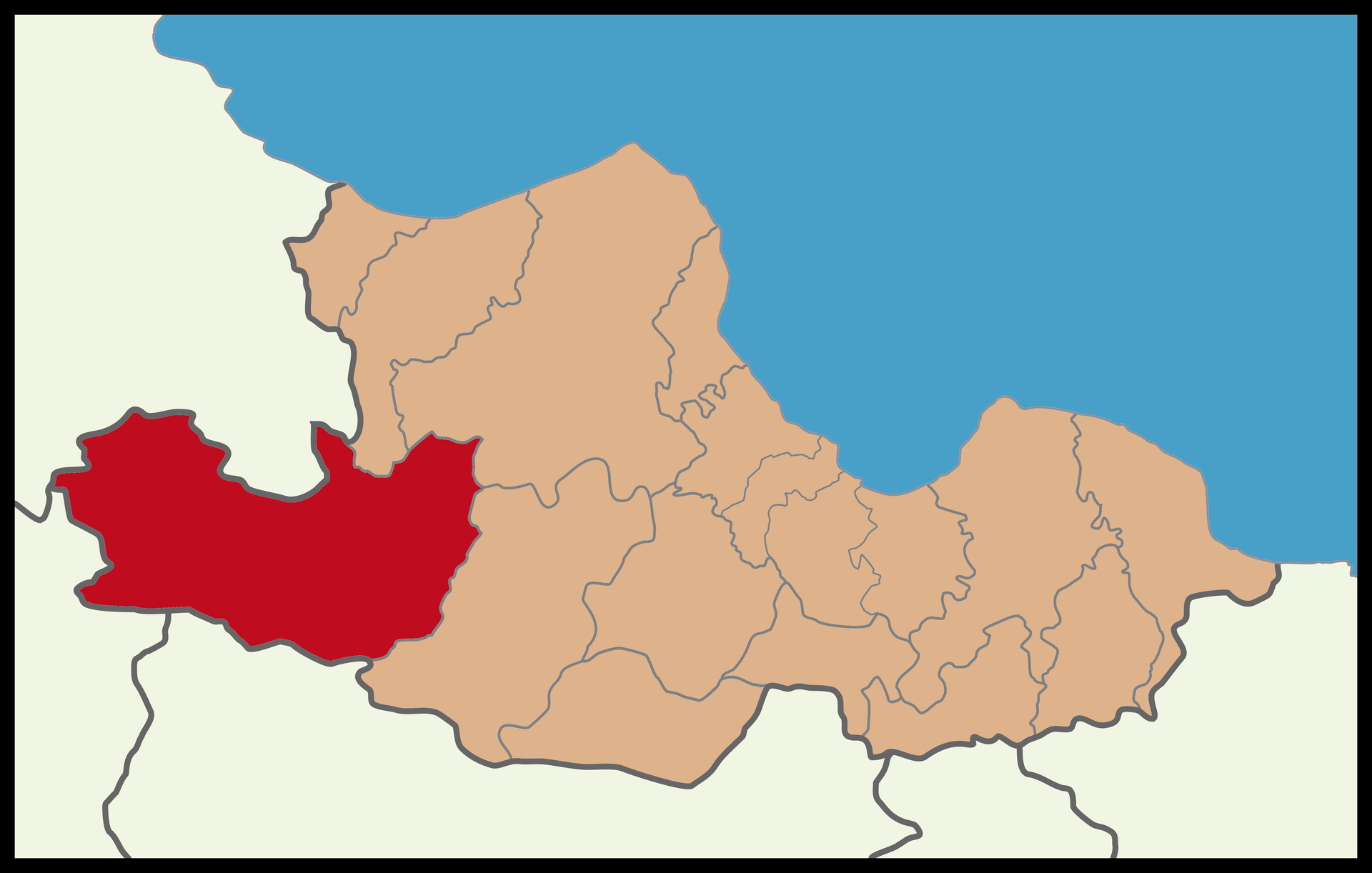 Map of the location of the Vezirköprü District, in Samsun Provi…