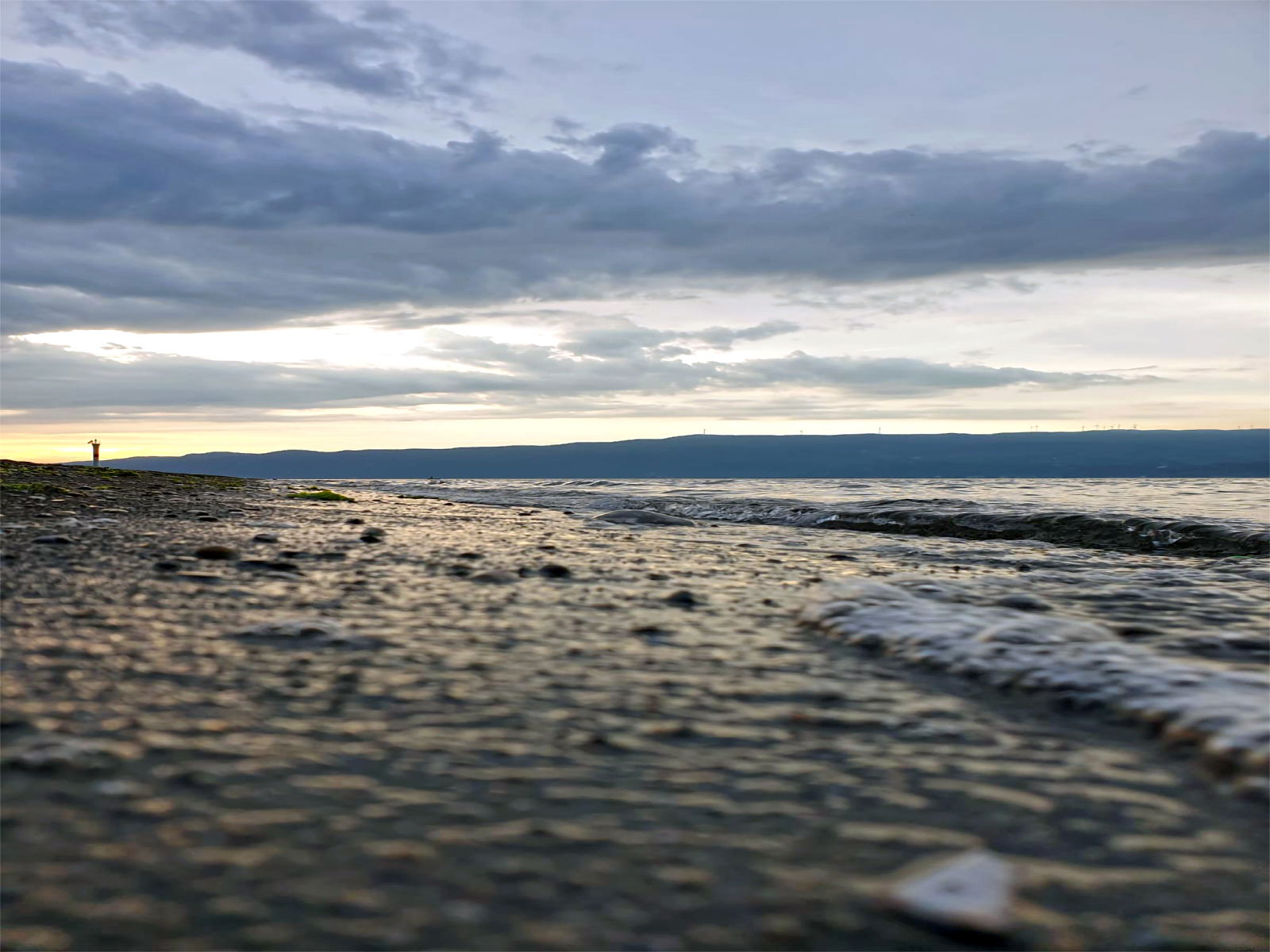 Gemlik sahilinde yağmur sonrası gün batımı