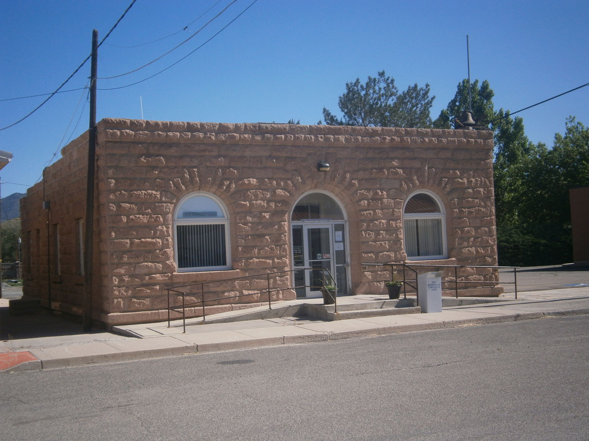 The historic town hall of Minersville, Utah, United States.