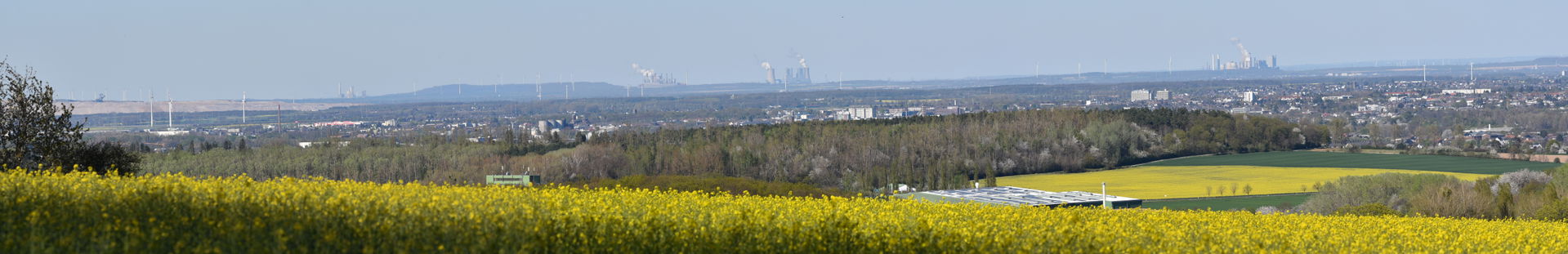 Composite of 3 photos of Duren from a hill north of Bogheim (di…
