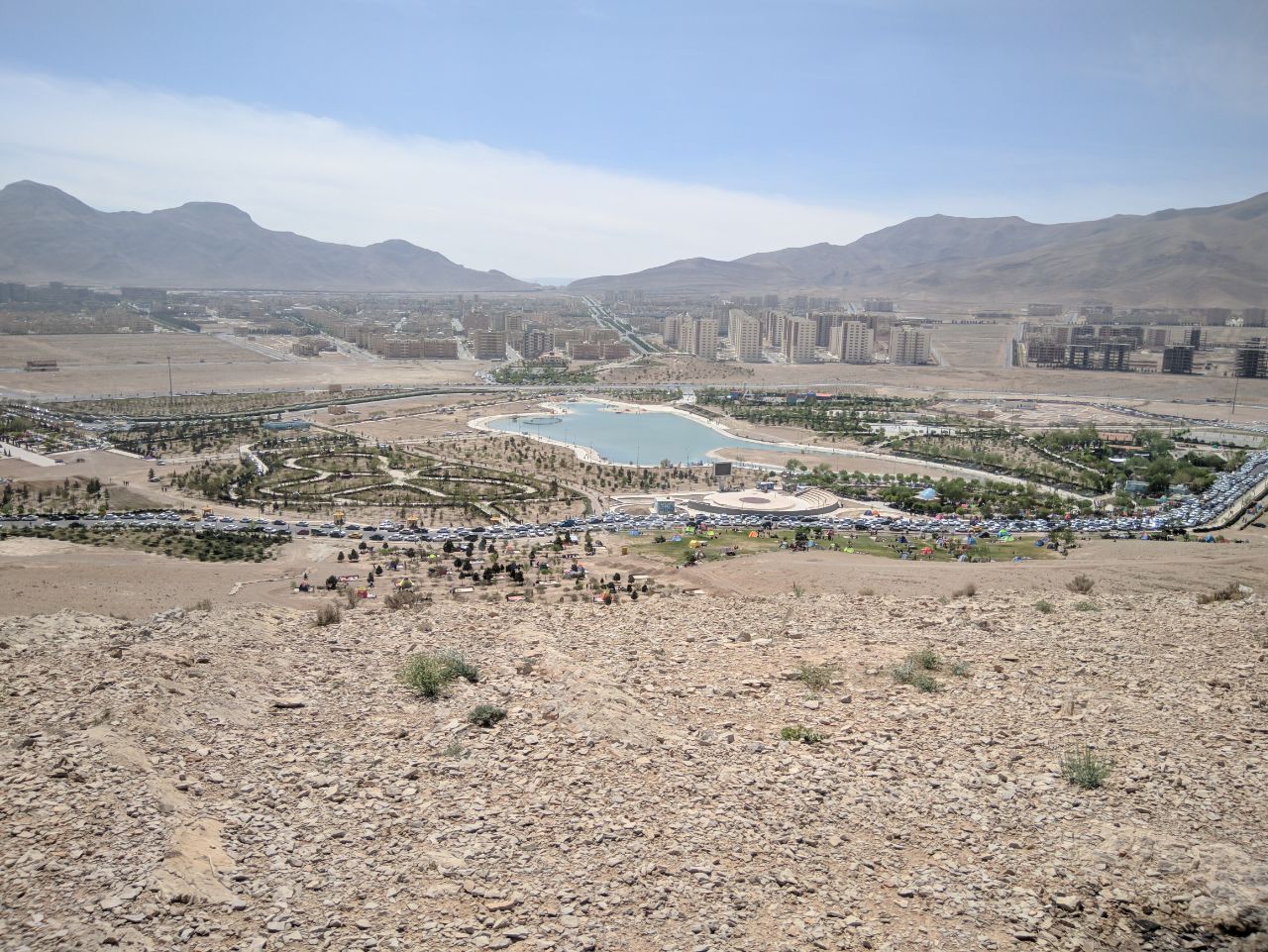 The artificial lake of puladshar isfahan