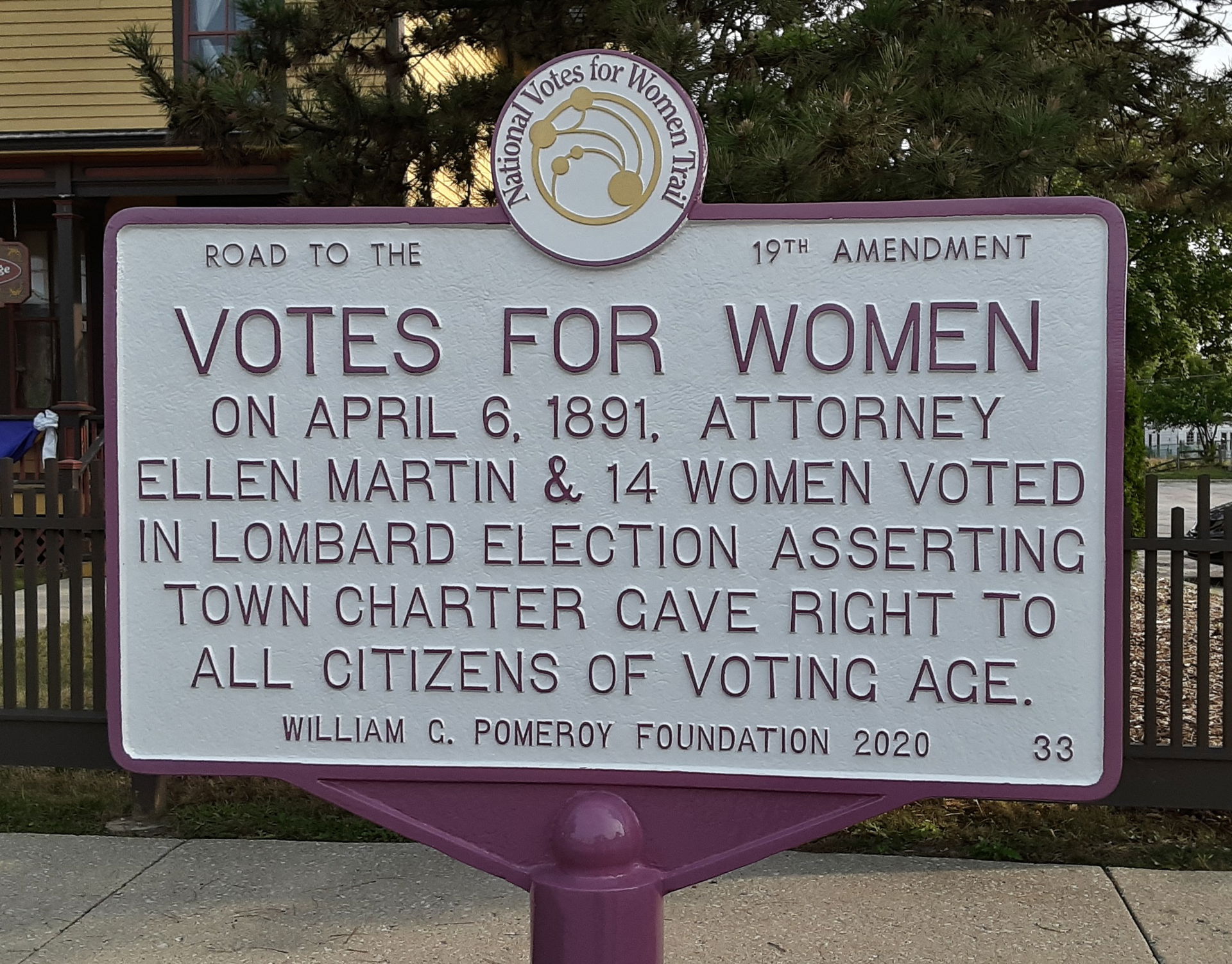 On August 18, 2020, the Lombard Historical Society unveiled a m…