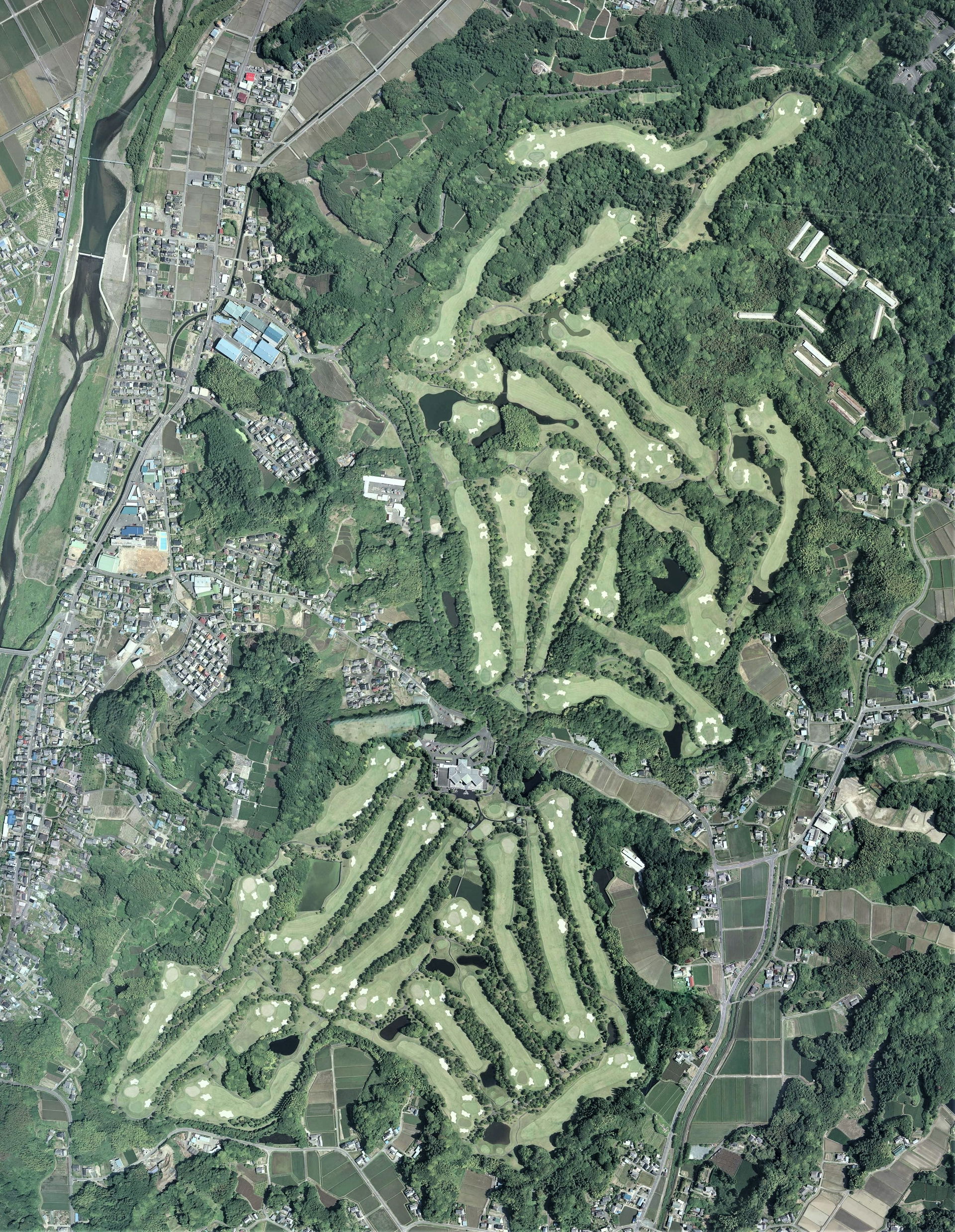 Katsuragi Golf Club, Fukuroi Shizuoka Aerial photograph.2009