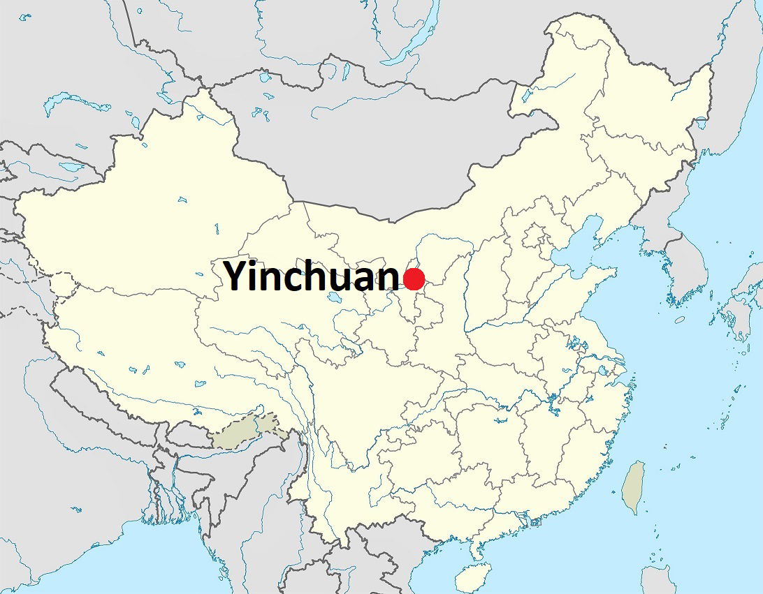 Location MAP Yinchuan in Ningxia province in China. Based on a …