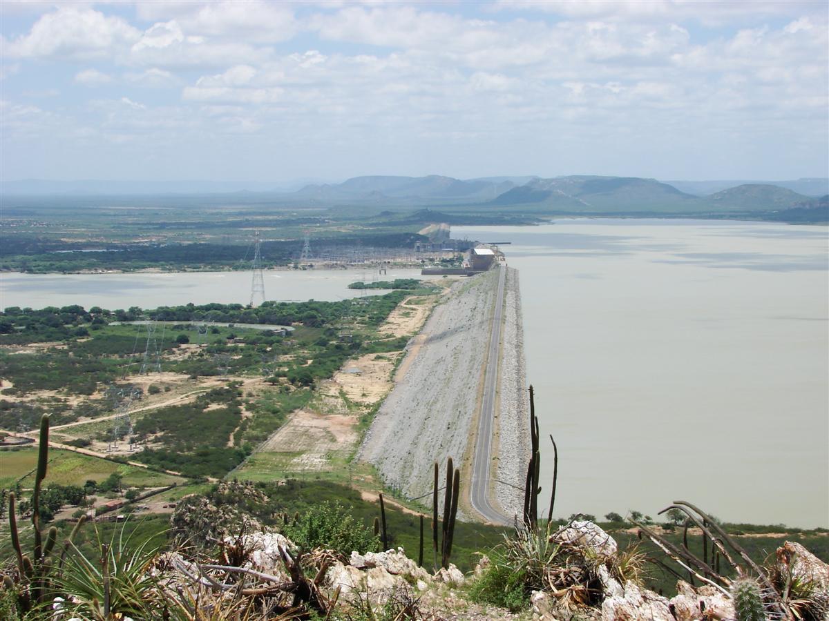 A barragem de Sobradinho, Bahia, Brasil.