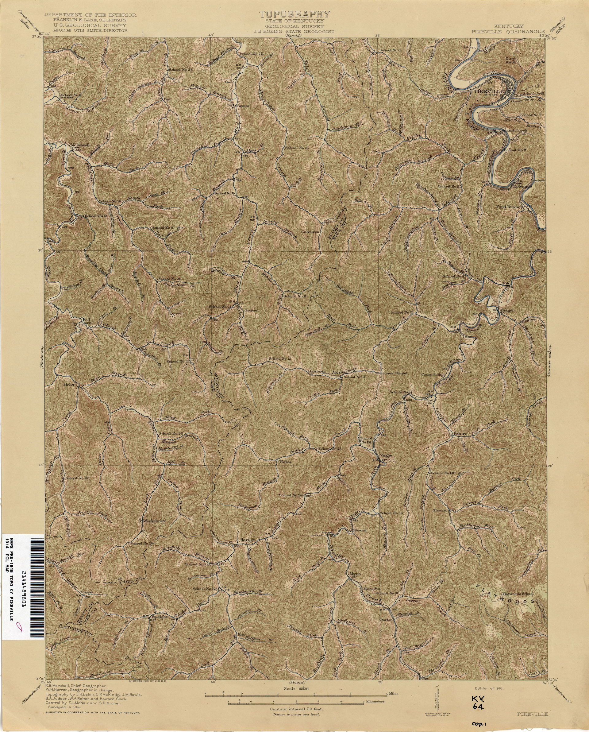 Pikeville 1914 1:62,500 (4.4MB) - Kentucky Historical Topograph…