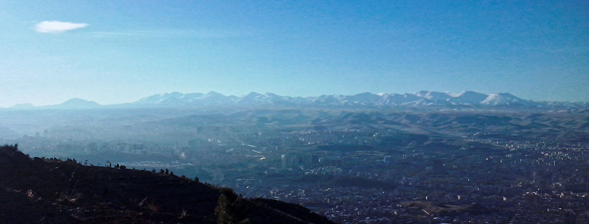 Mount Sahand from Eynali Mount, Tabriz.
