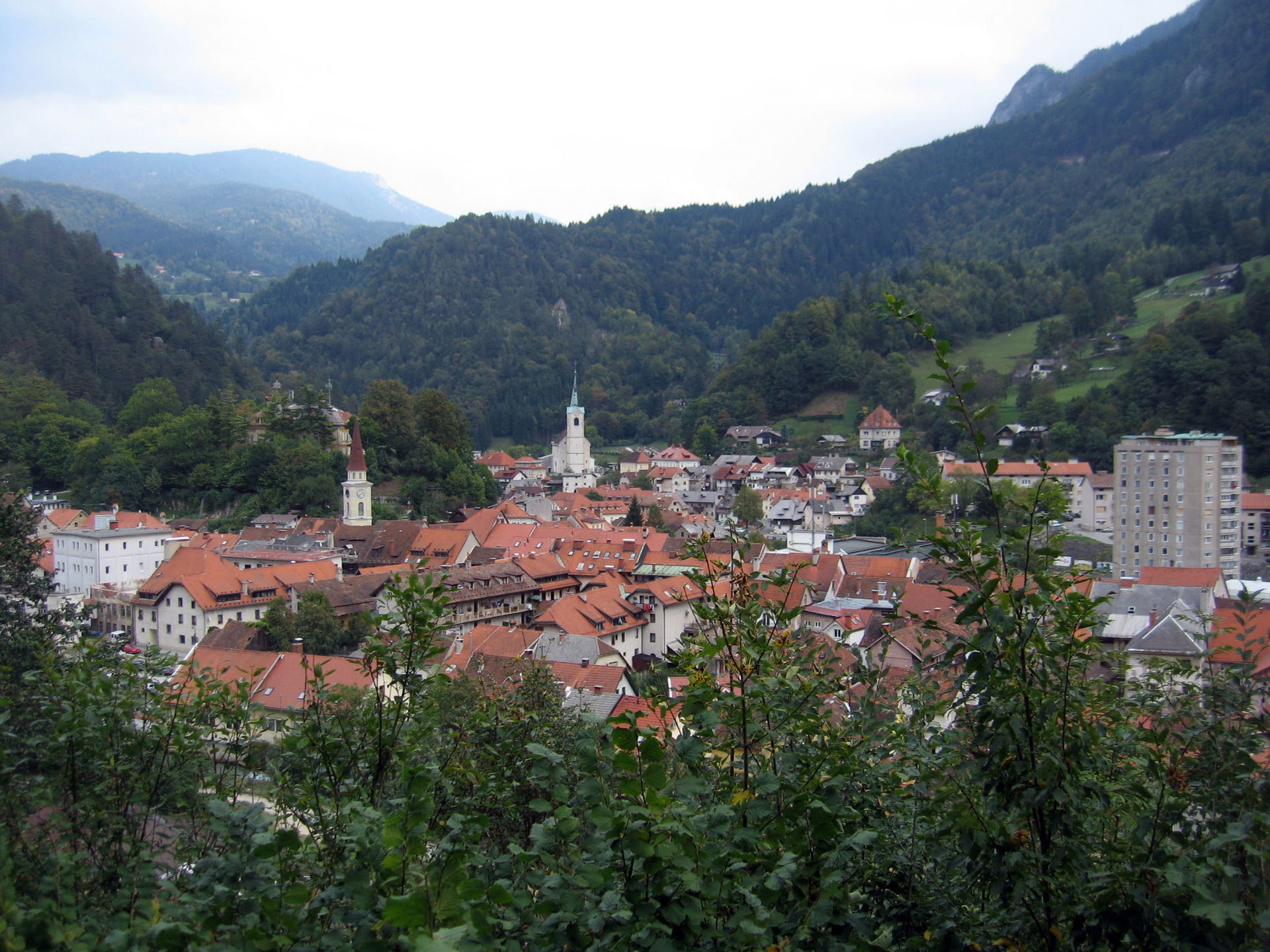 Tržič, Slovenia. Taken from the road to Ljubelj.