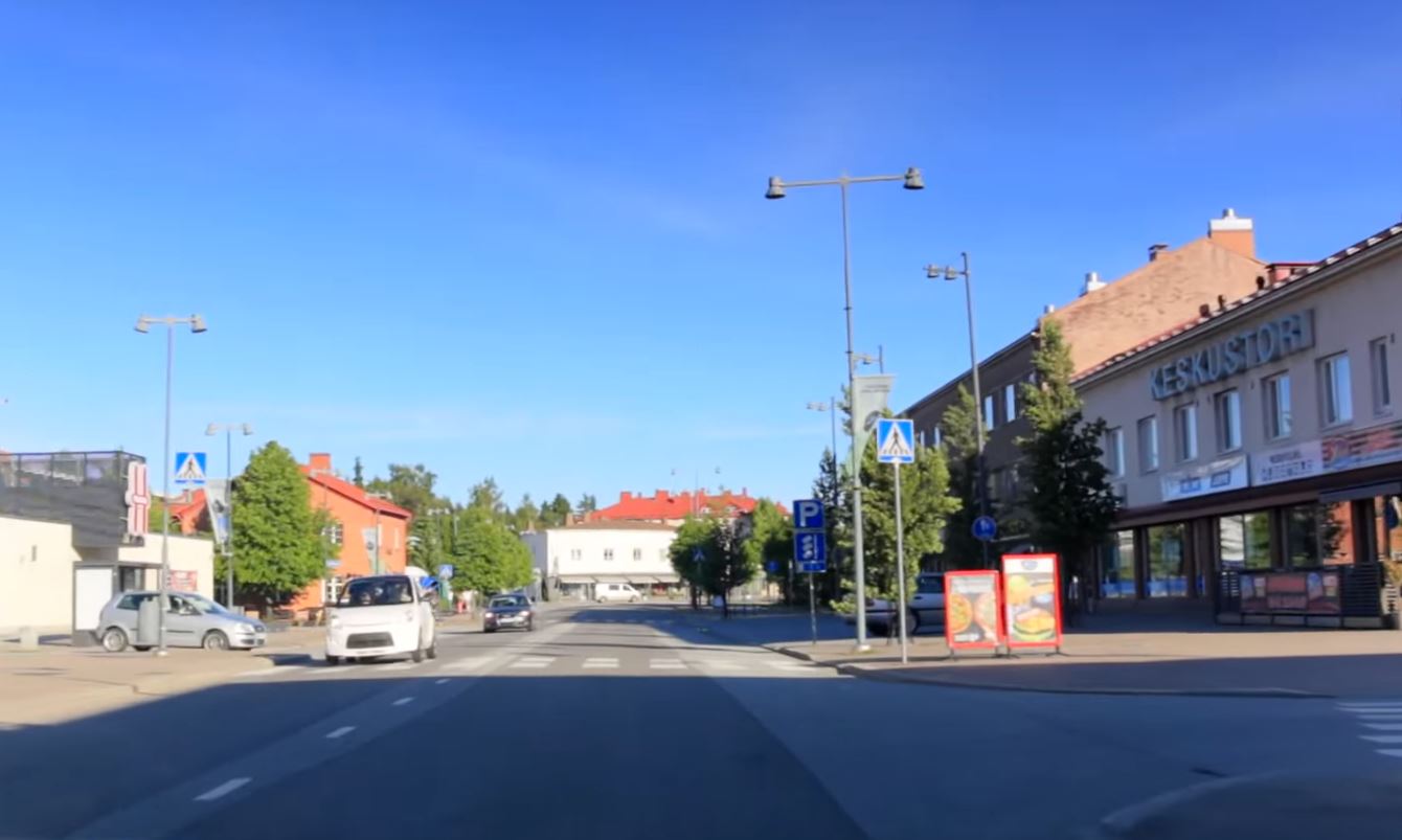 A town center of Kankaanpää, Finland
