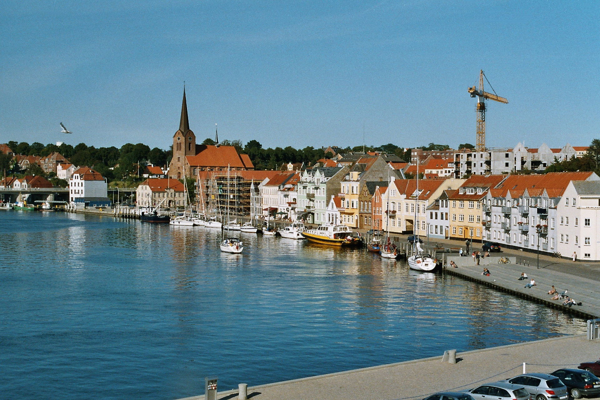 Sønderborg, view from the castle to the city of Sønderborg
