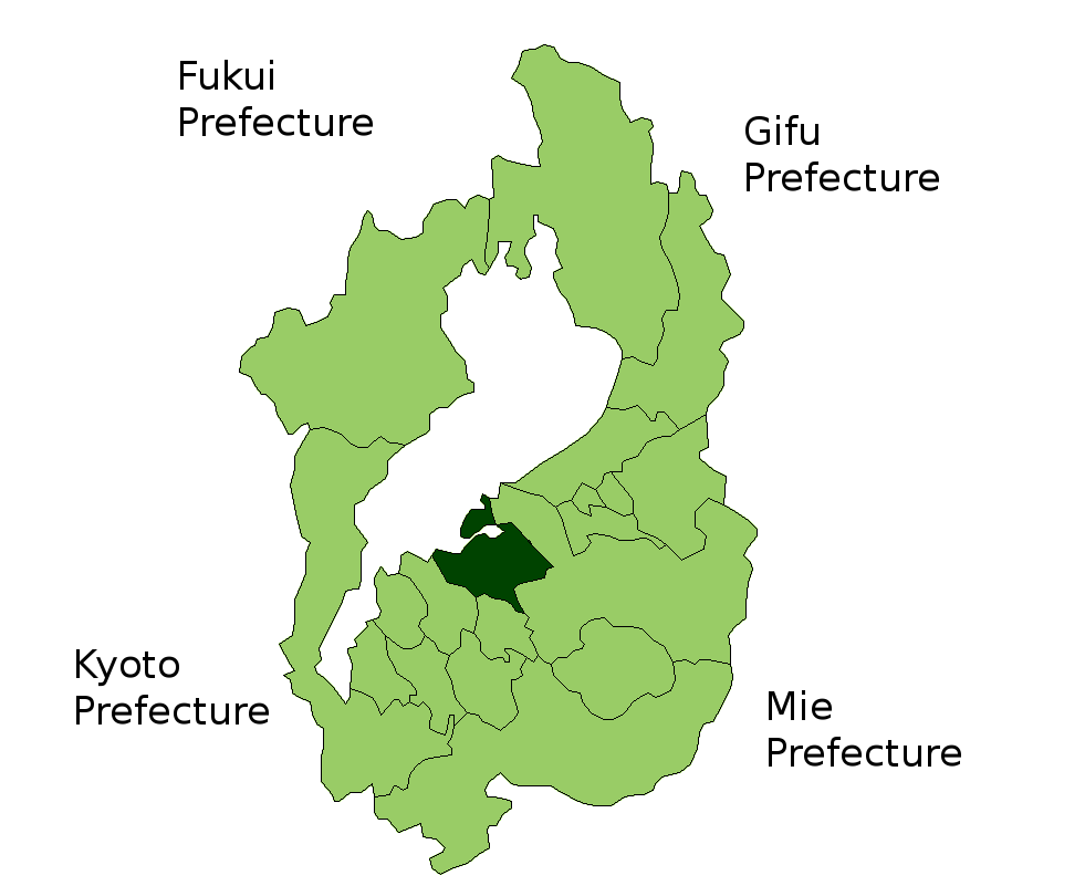Location Map of Omihachiman in Shiga Prefecture, Japan since Ma…