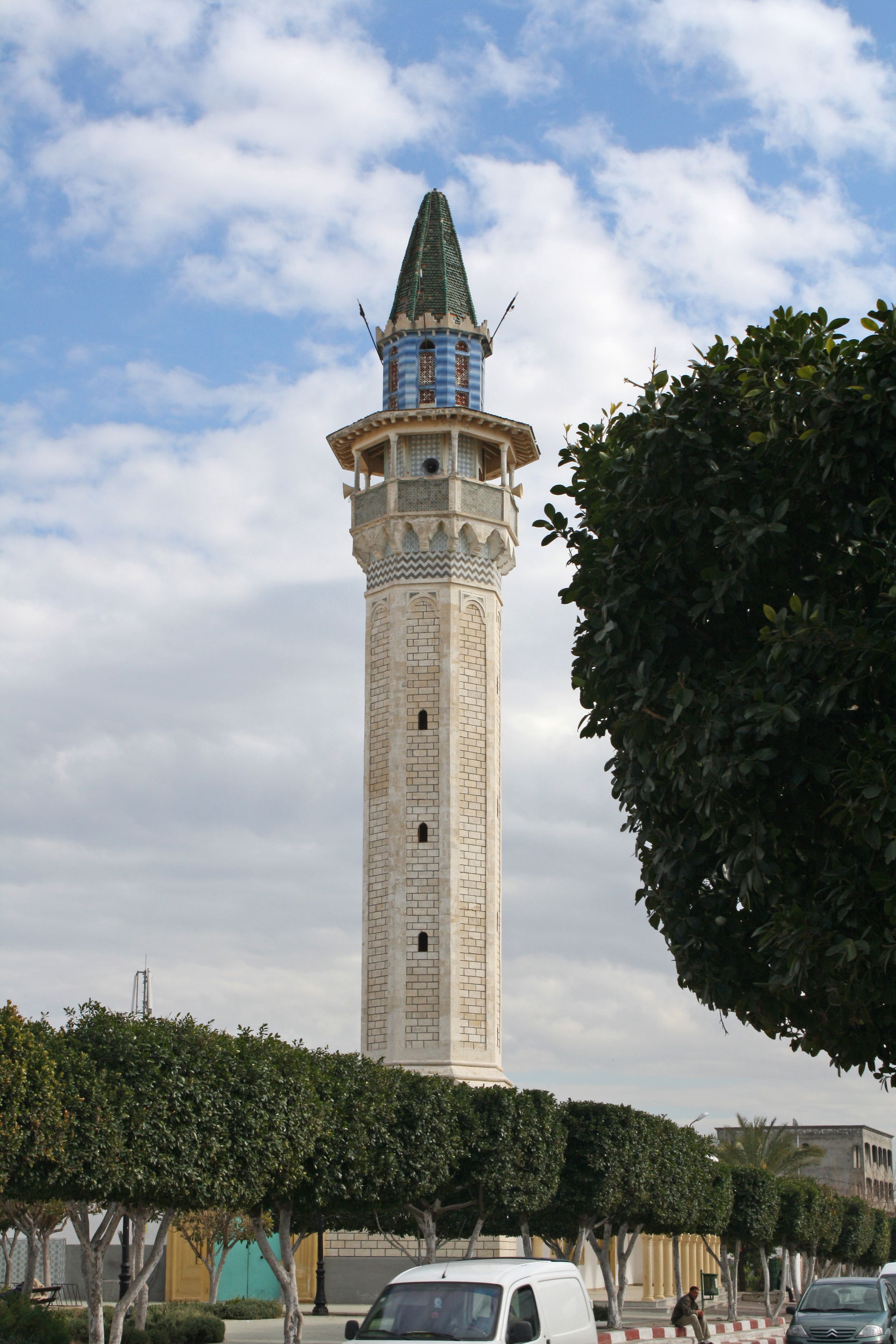 Minaret of a mosque in Sahline, Tunisia