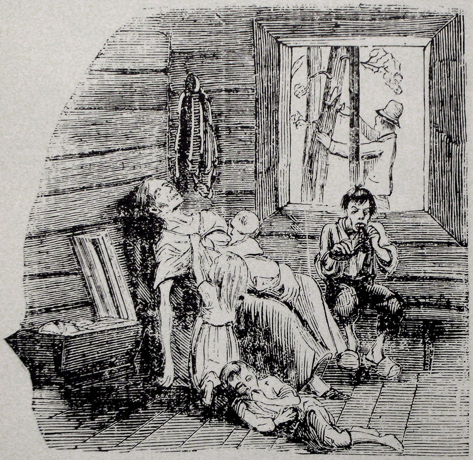 Illustration of starvation in northern Sweden