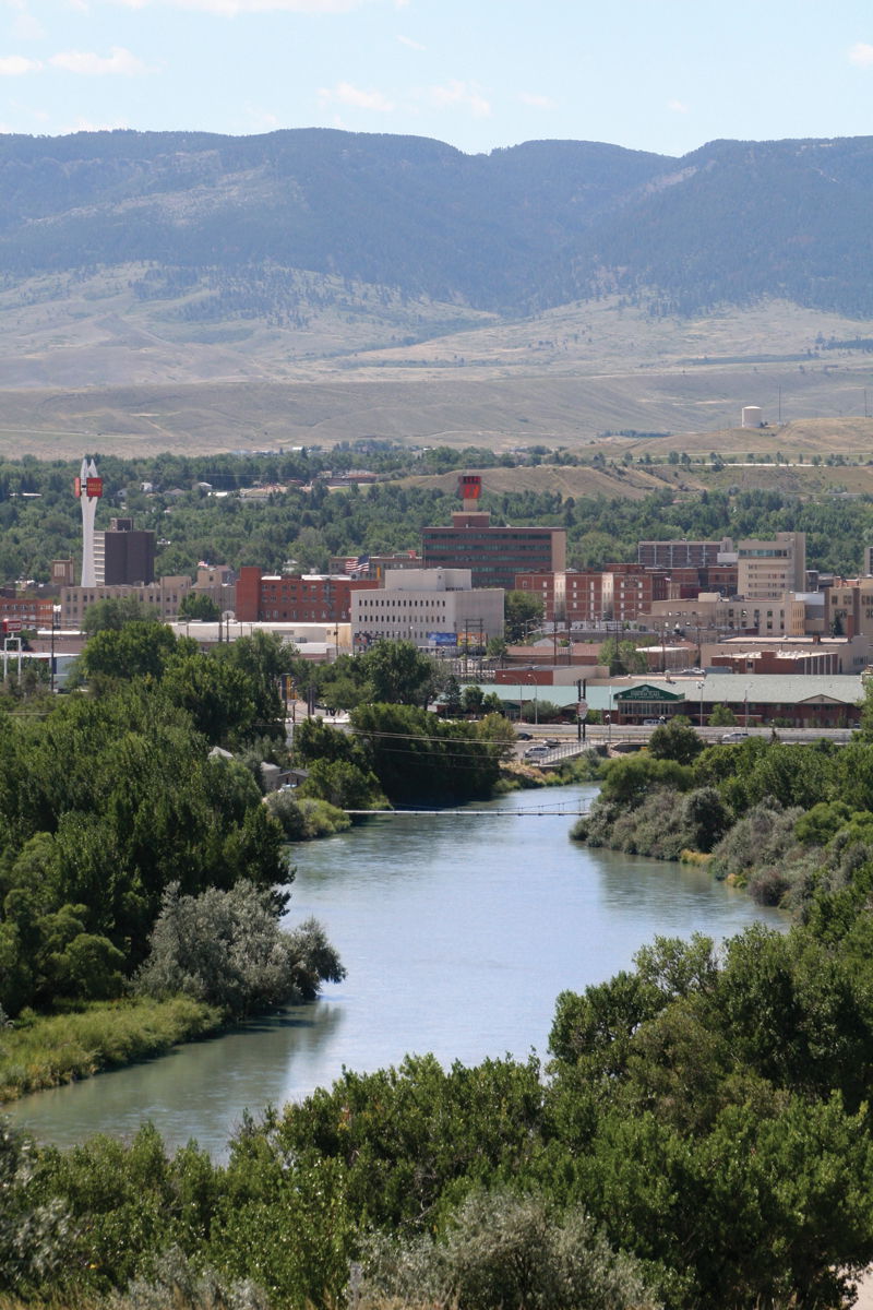Improved skyline image of Casper Wyoming