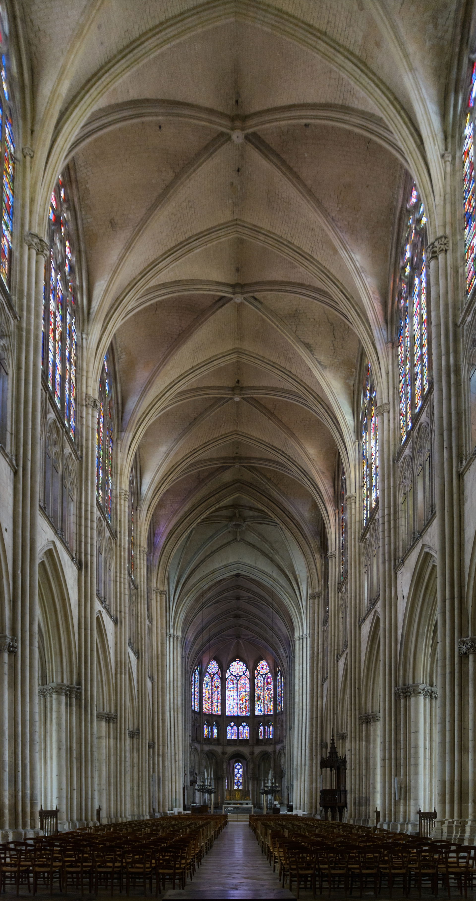 Troyes Cathedral, Aube, Champagne-Ardenne, France: the nave
