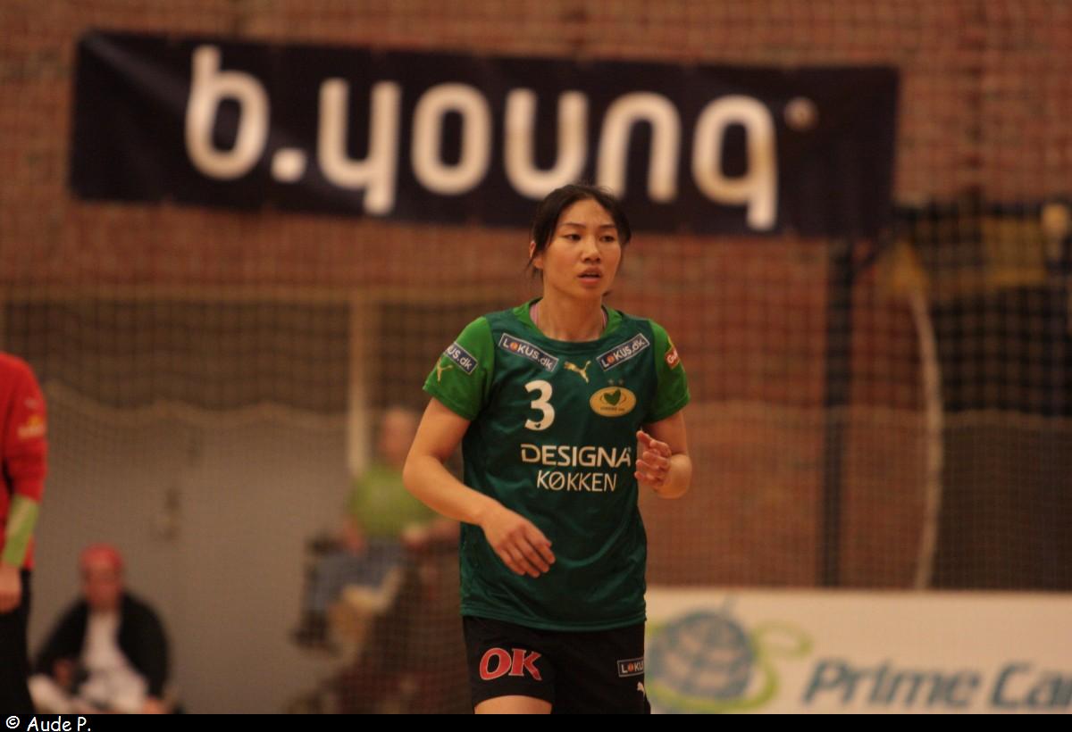 Chao Zhai, Chinese handball player, during a 2008/09 Danish Cha…