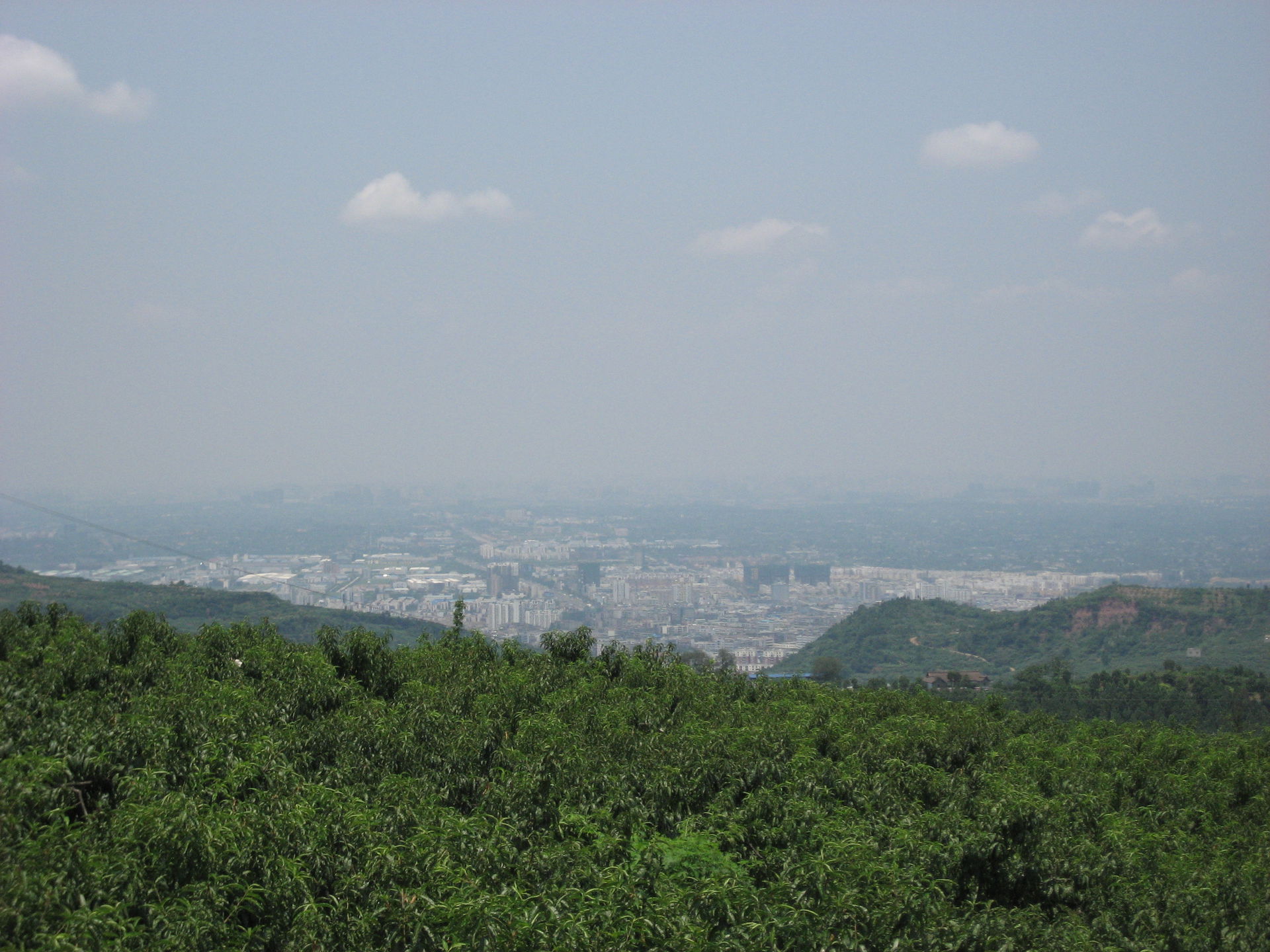 an overlook of longquan city