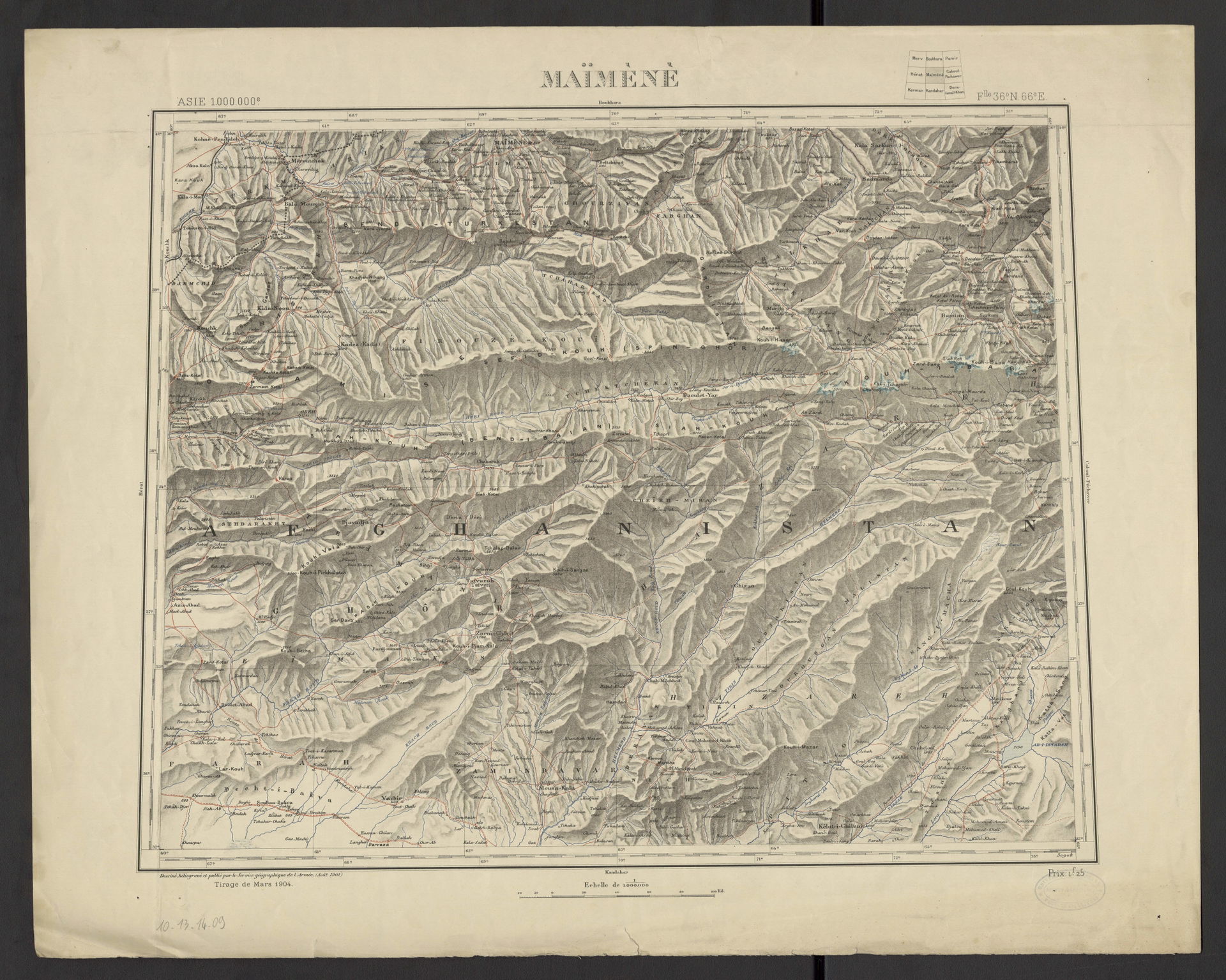 Map of Maymana in 1913