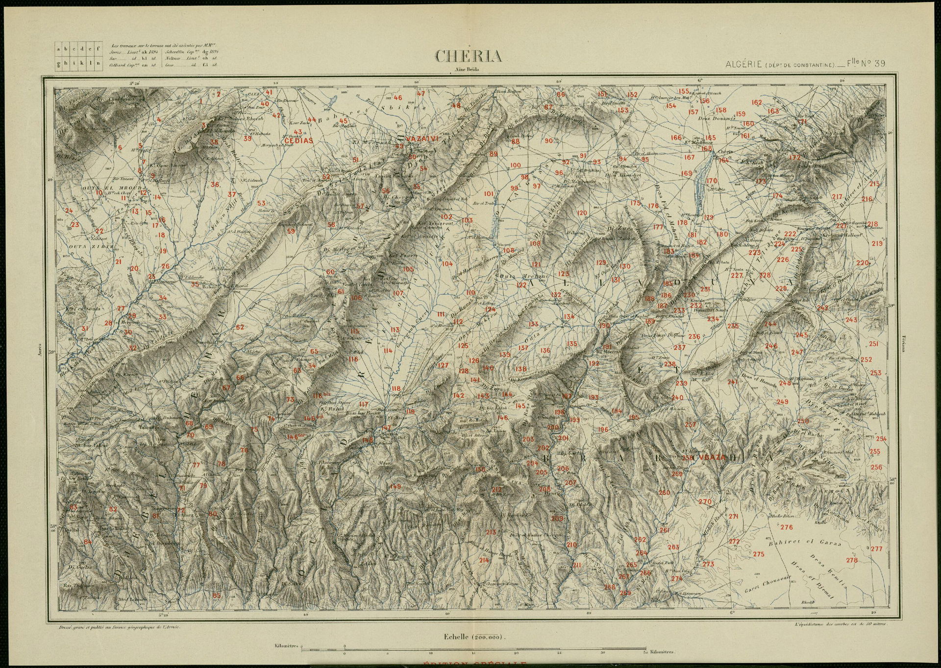 Atlas archéologique de l'Algérie - Cheria - Pega 435