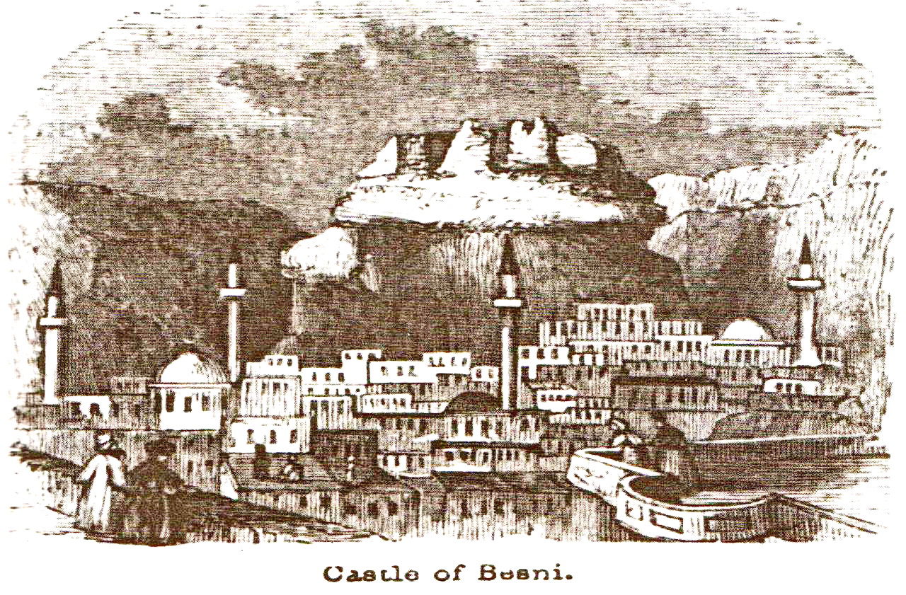 Castle of Besni 1842 Gravur von Besni  und seiner Burg von Will…