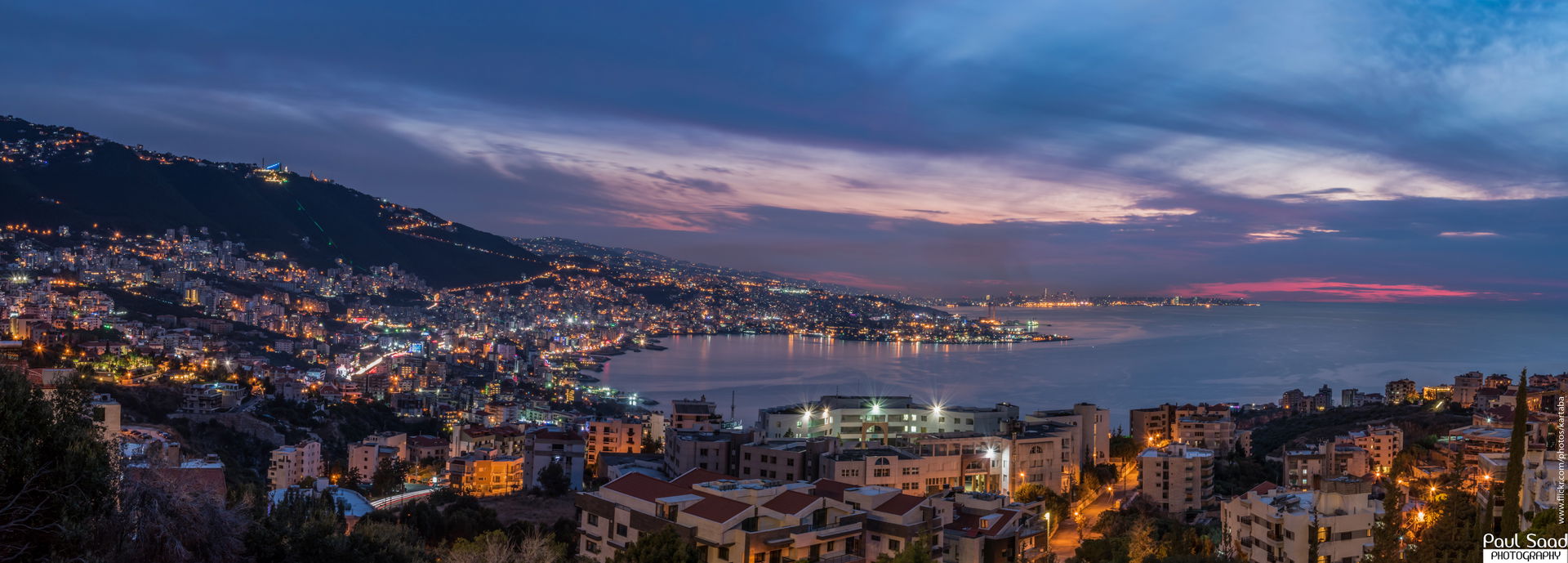 Jounieh At Sunset From Adma