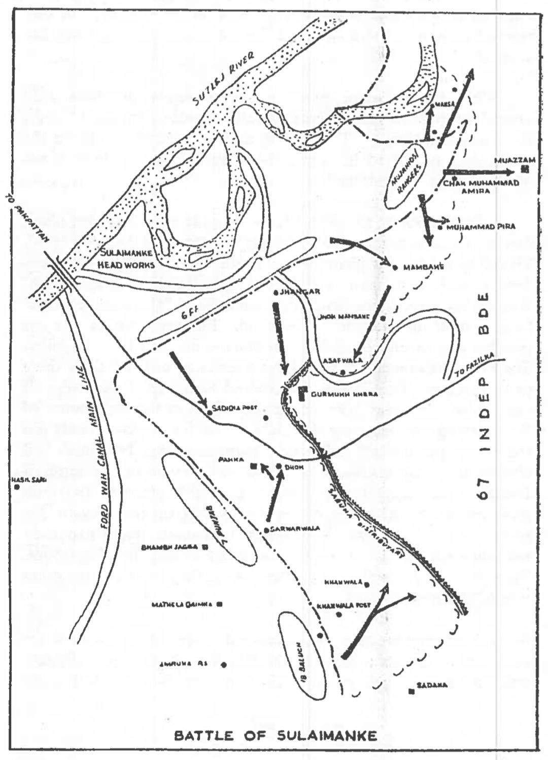 Map of Sulemanki battleground