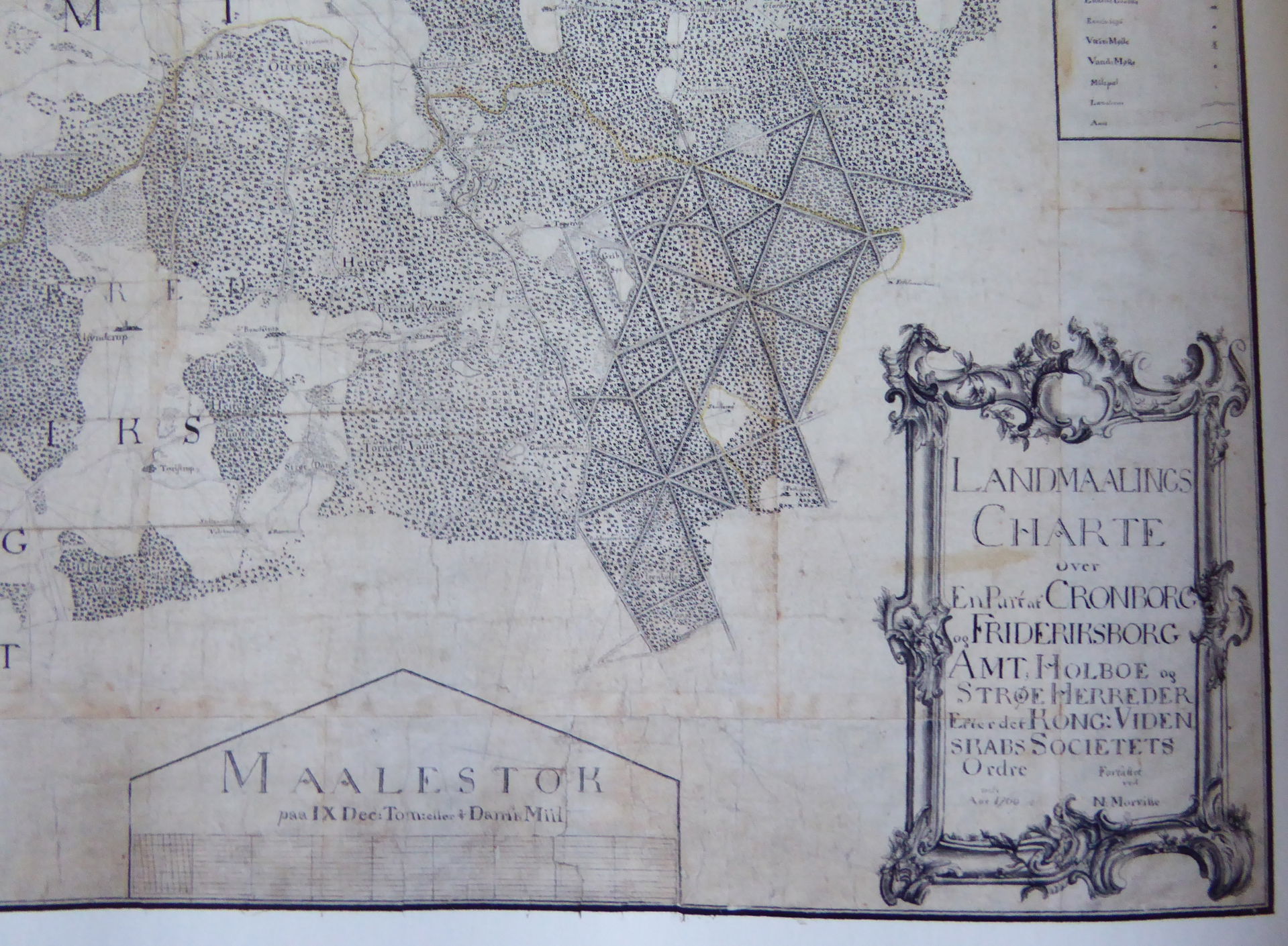 Old map from 1766 made by Videnskabernes Selskab (delopmåling, …