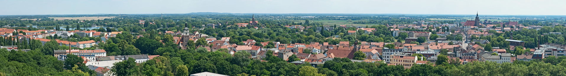 Panoramic view on Brandenburg an der Havel, showing St. Gotthar…