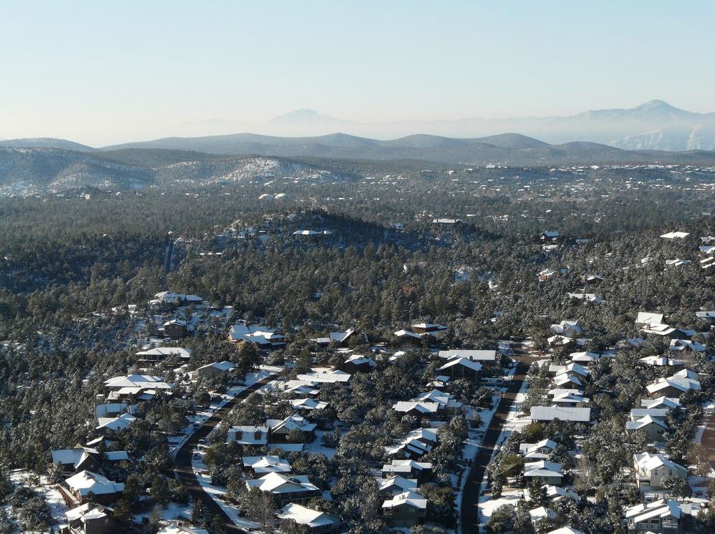 Payson, Arizona. Note: Afternoon sun, looking west/northwestwar…