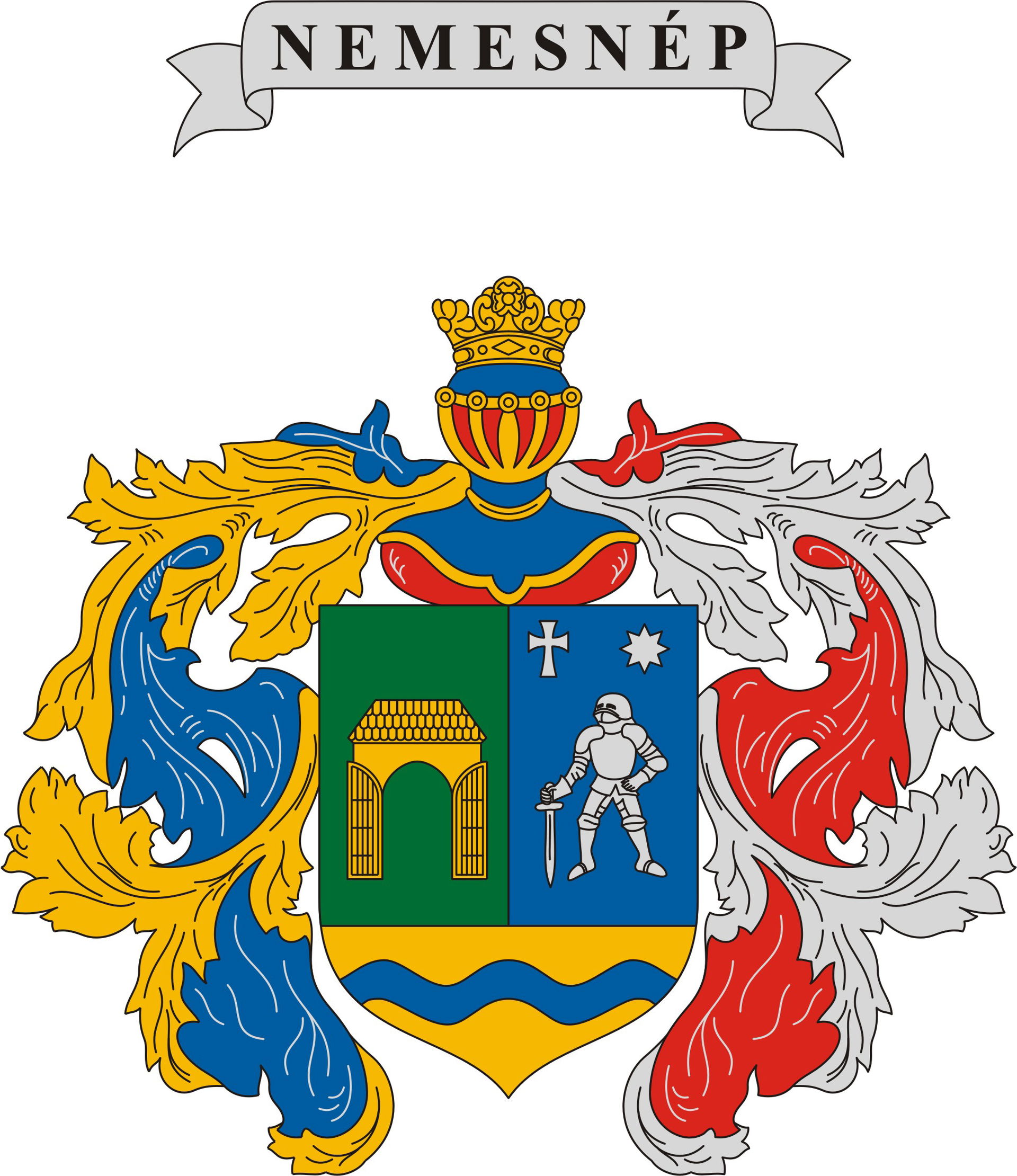 Coat of arms of Nemesnép, Hungary