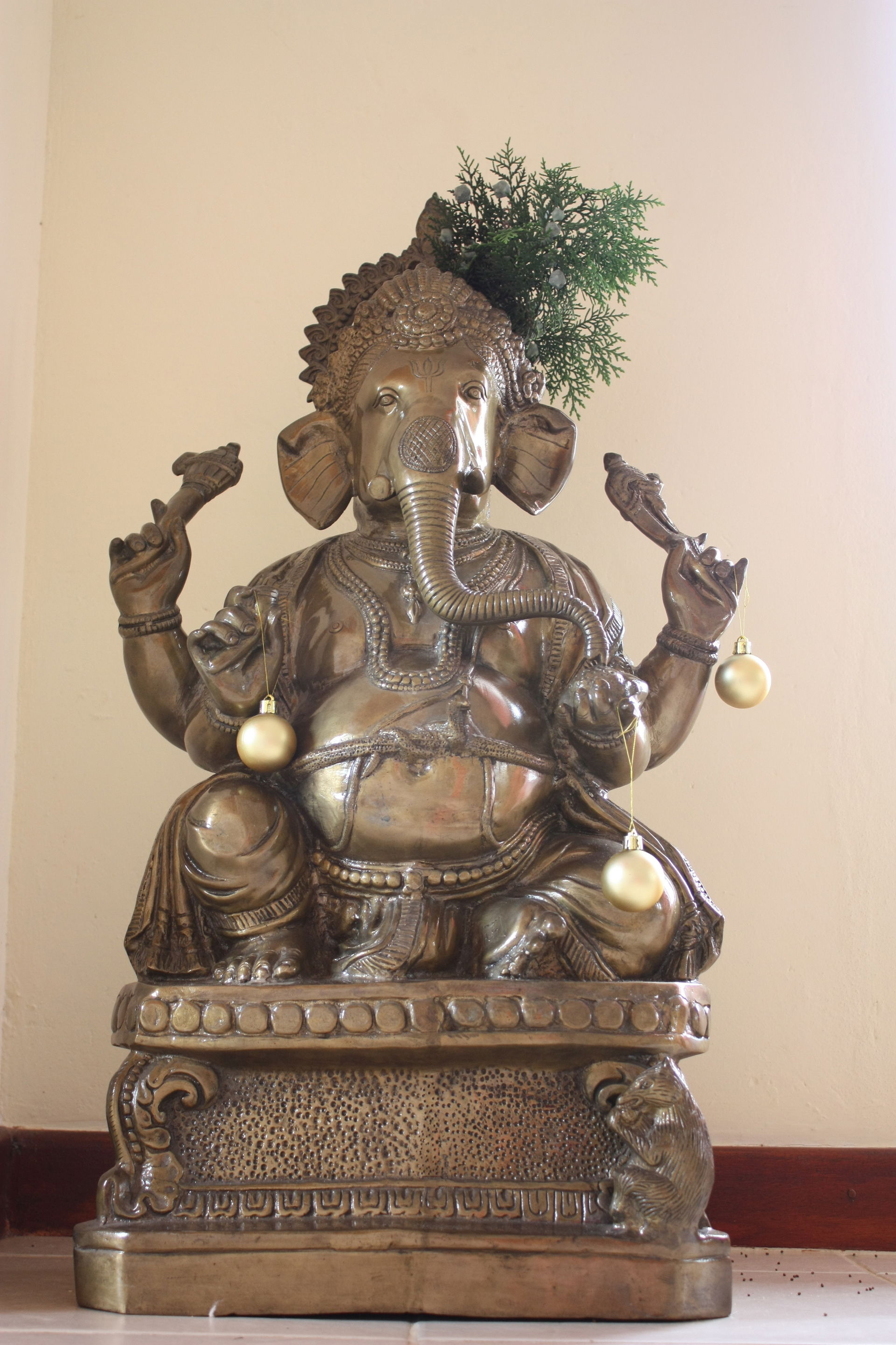 Ganesh, elephant headed deity of Hinduism included in Christmas…