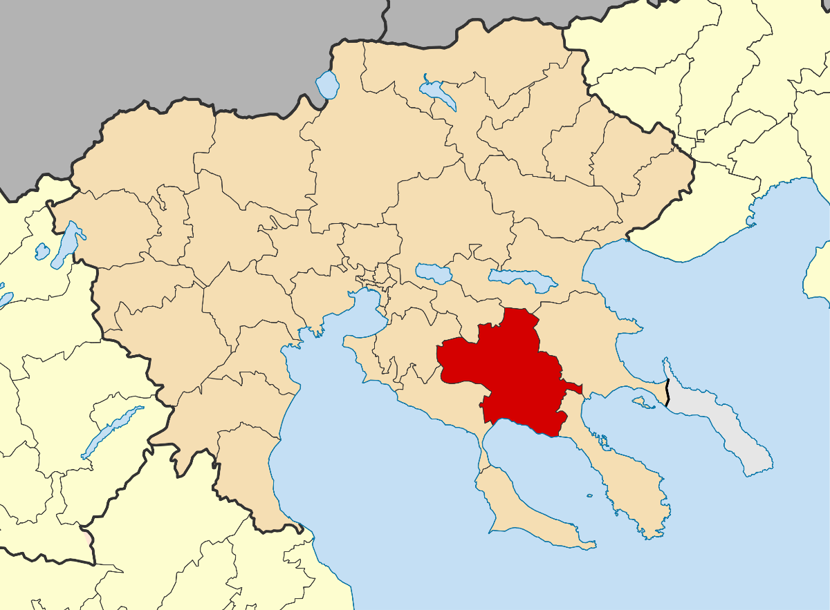 Locator map for Polygyros municipality in Greek region Central …